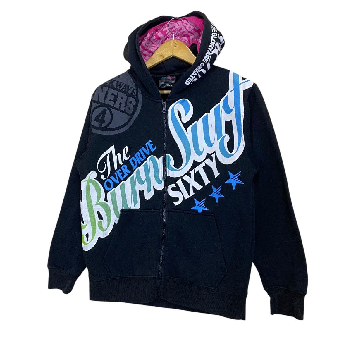 Japanese Brand The Overdrive Burn Surf Sixty by Oblo Design Zipper Hoodie Size US M / EU 48-50 / 2 - 3 Thumbnail