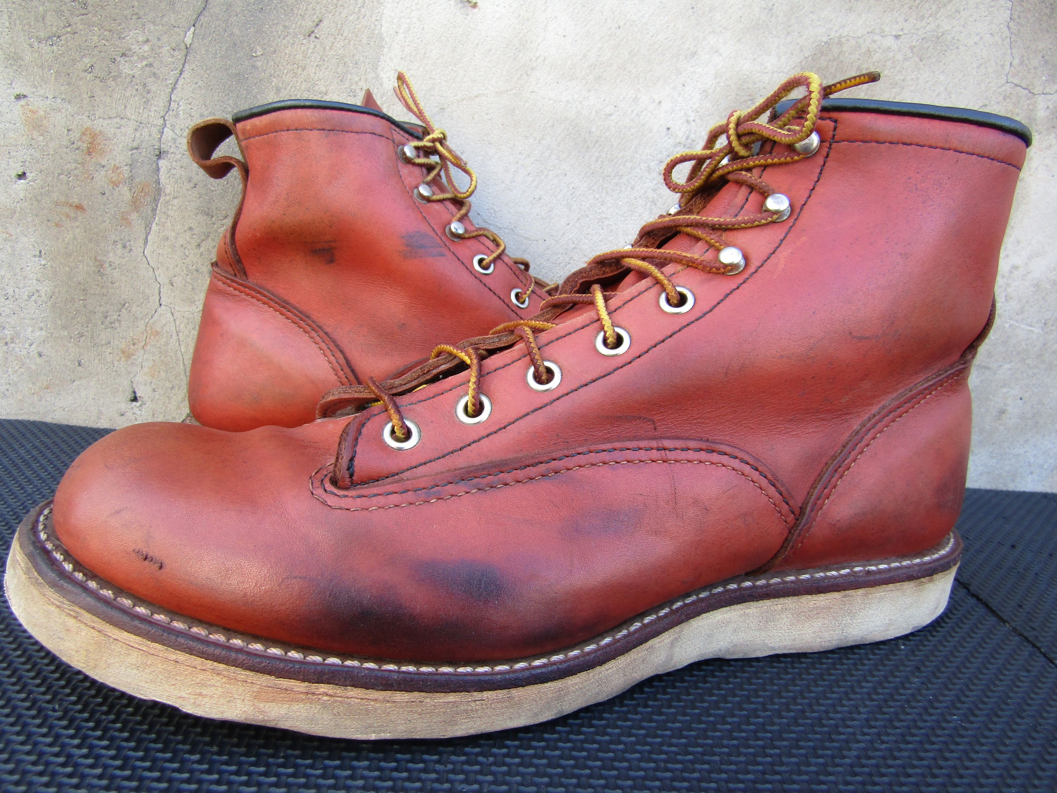 Red Wing Rare Red Wing Boots 2907 Work boots LINEMAN Leather Brown Size US 10 / EU 43 - 5 Thumbnail