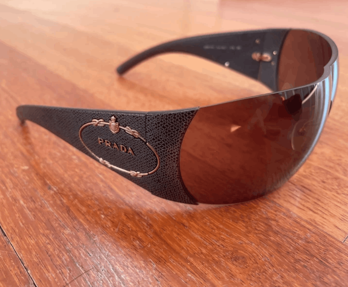 Prada PRADA Sunglasses Wrap Shield Mask Symbole Sport Red Tab Size ONE SIZE - 2 Thumbnail