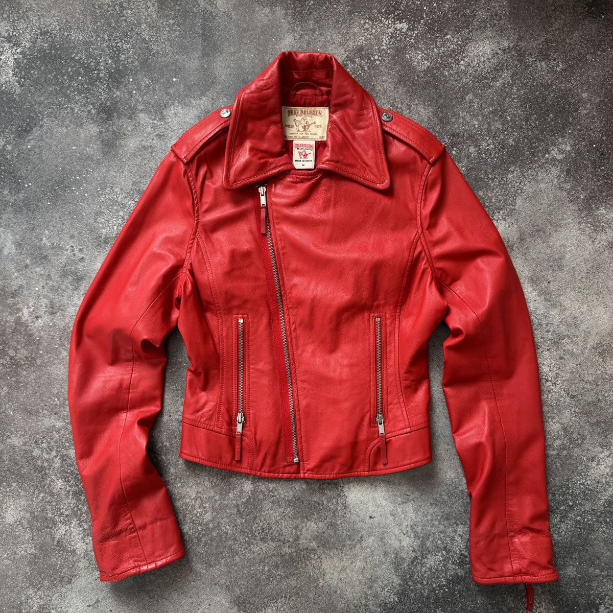 True Religion True Religion Vintage Y2K Leather Moto Jacket Size M / US 6-8 / IT 42-44 - 1 Thumbnail