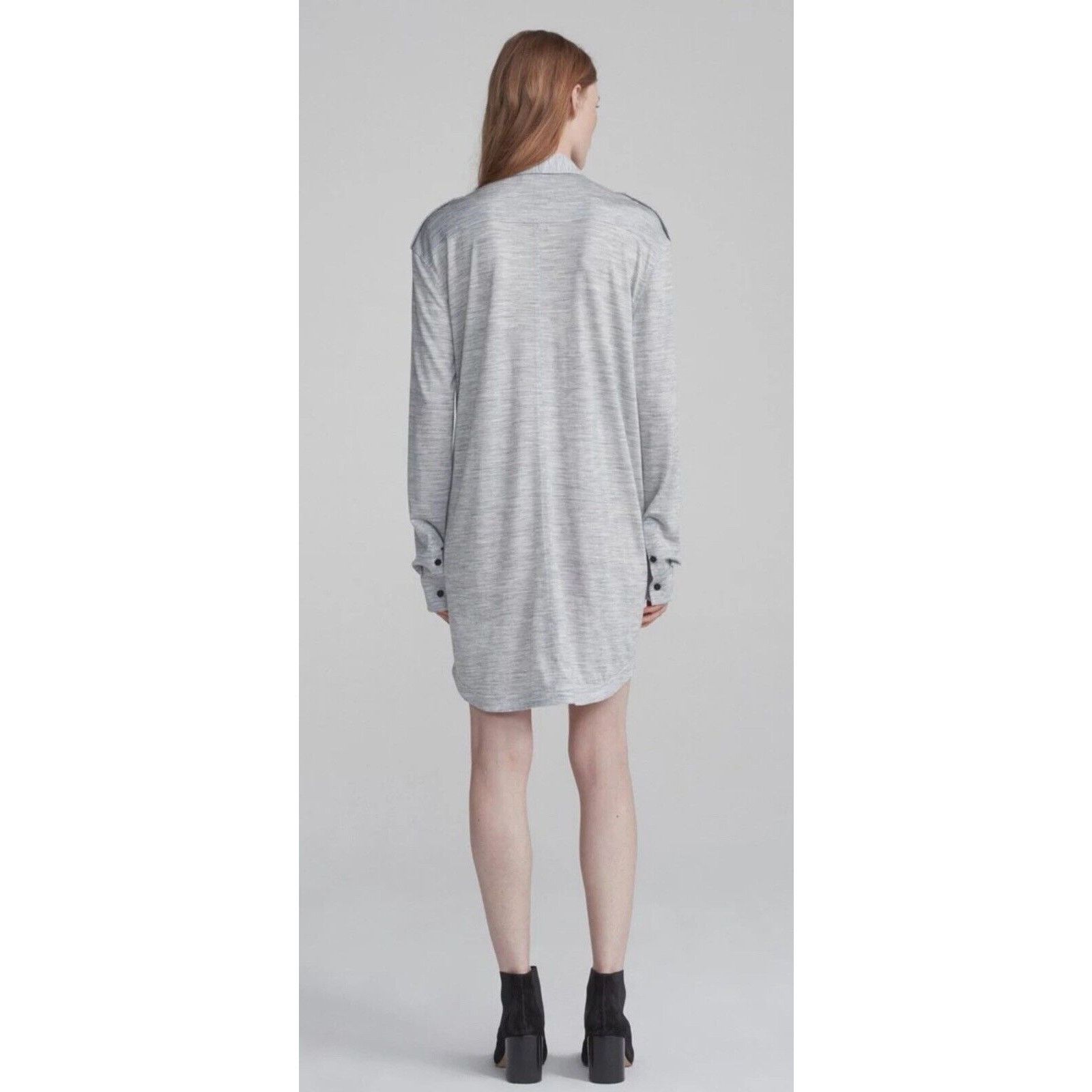 Rag & Bone Rag & Bone Layton Long Sleeve Grey Shirt Dress Size M New Size M / US 6-8 / IT 42-44 - 3 Thumbnail