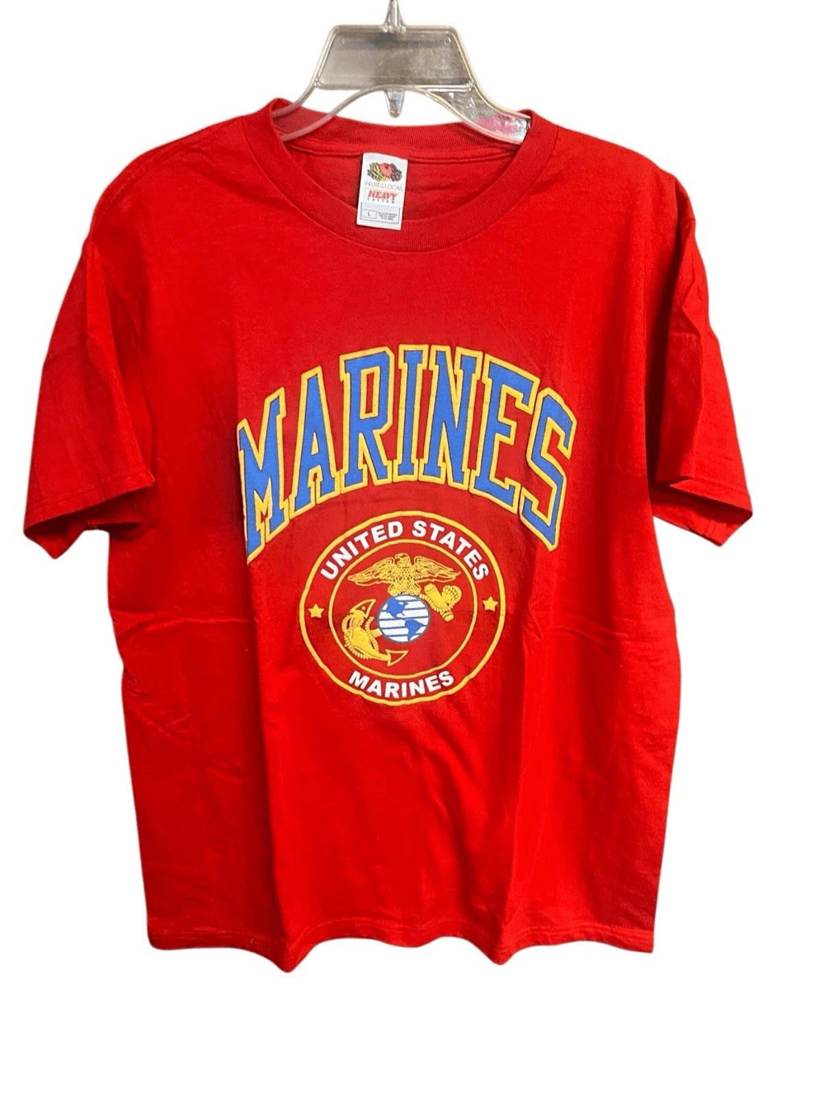 Fruit Of The Loom United States Marines Tee Shirt Sz L Size US L / EU 52-54 / 3 - 1 Thumbnail