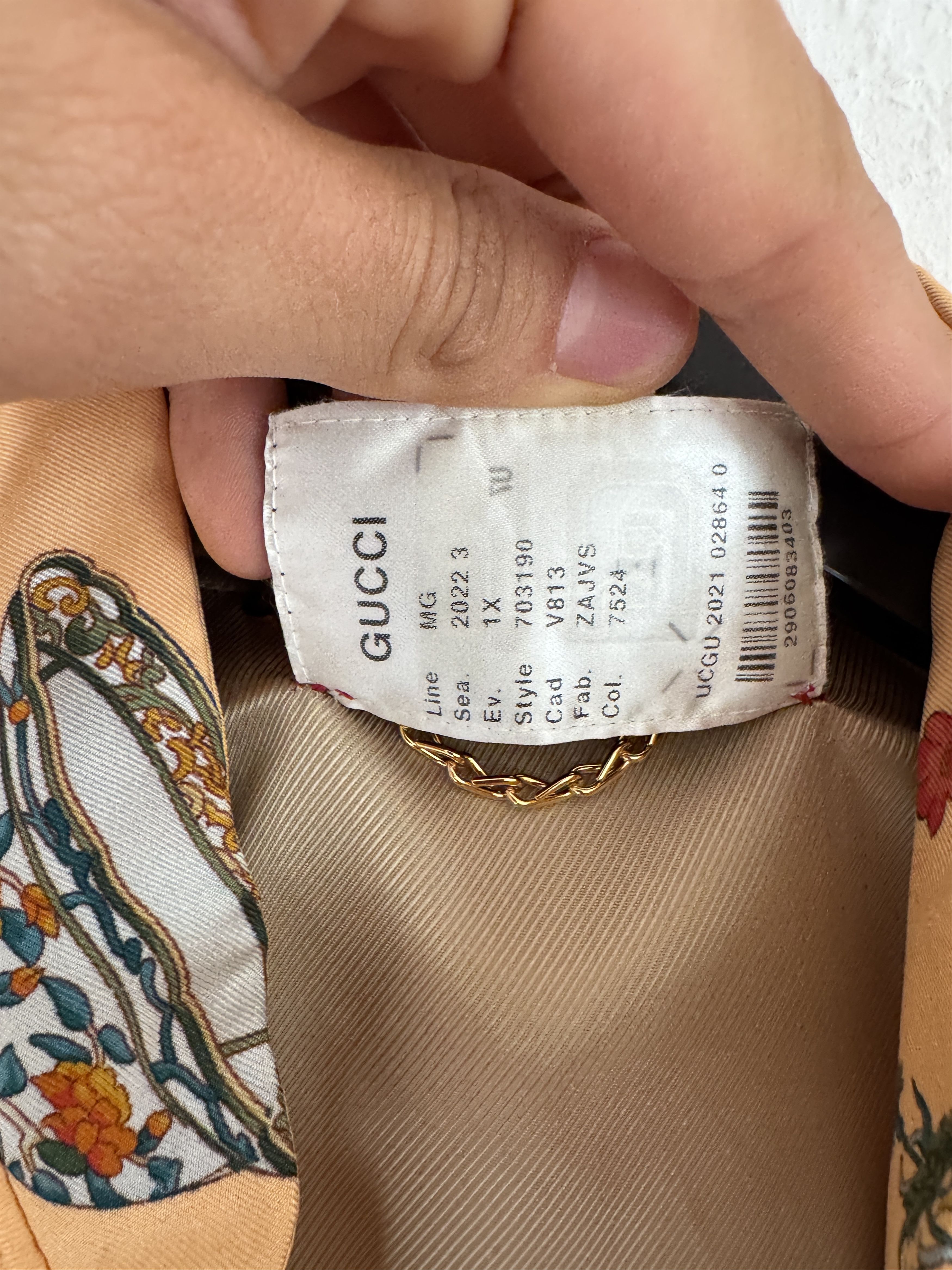 Gucci 1of1 SAMPLE Ceramic Print Silk Track Jacket Size US L / EU 52-54 / 3 - 25 Thumbnail