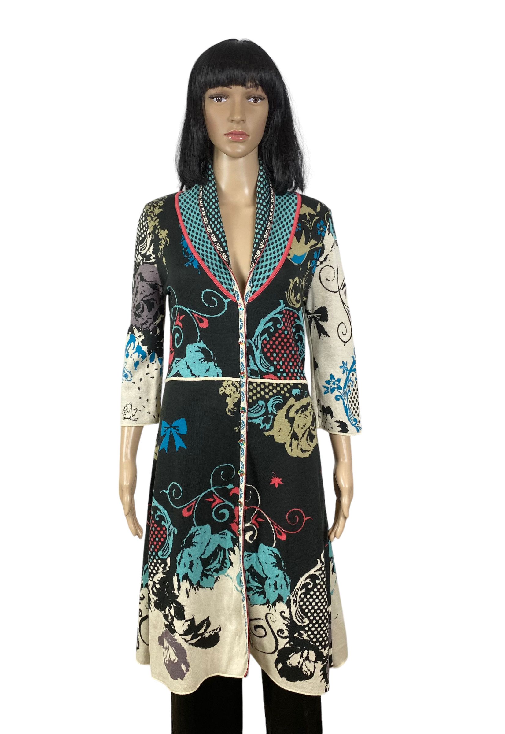 Designer IVKO woman knit printed coat size S Size S / US 4 / IT 40 - 1 Thumbnail