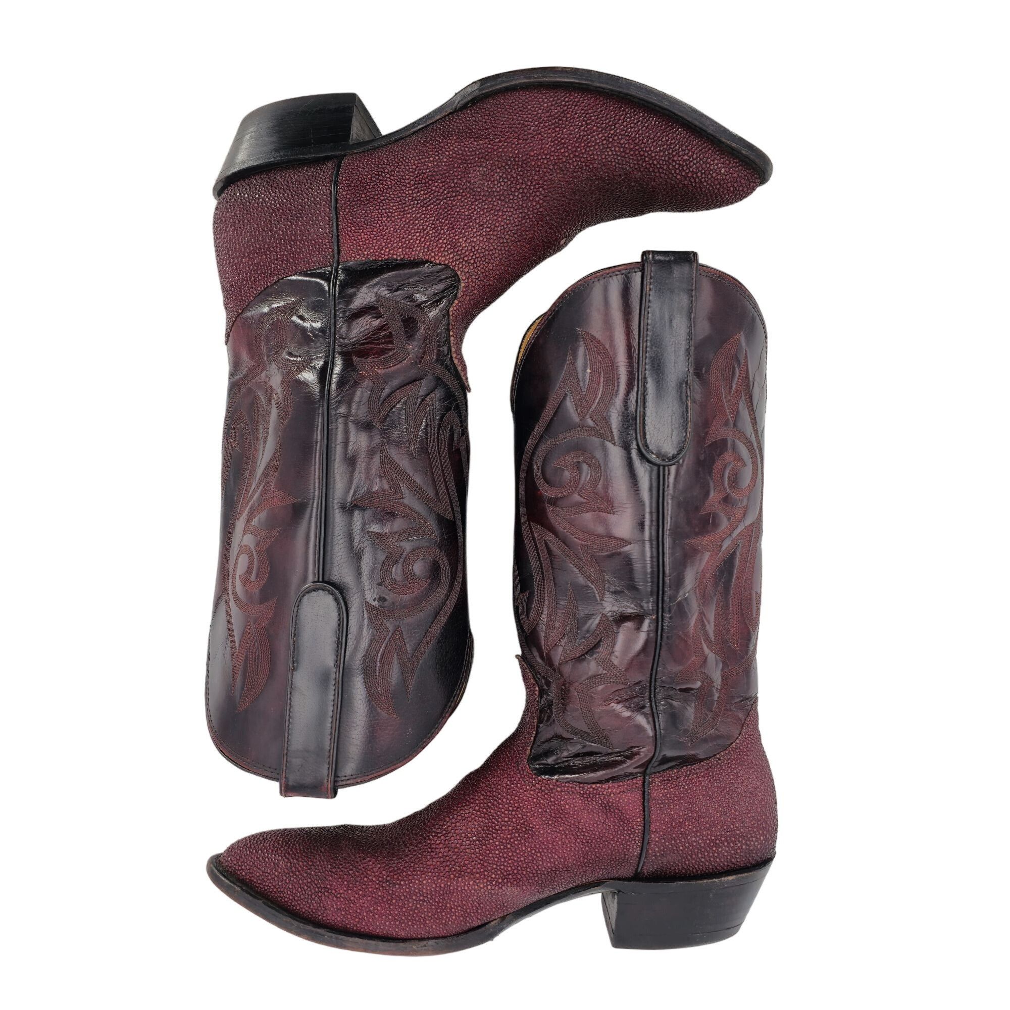 Nocona Nocona Stingray Red Mens Size 11.5D Maroon Burgundy Leather Size US 11.5 / EU 44-45 - 9 Thumbnail