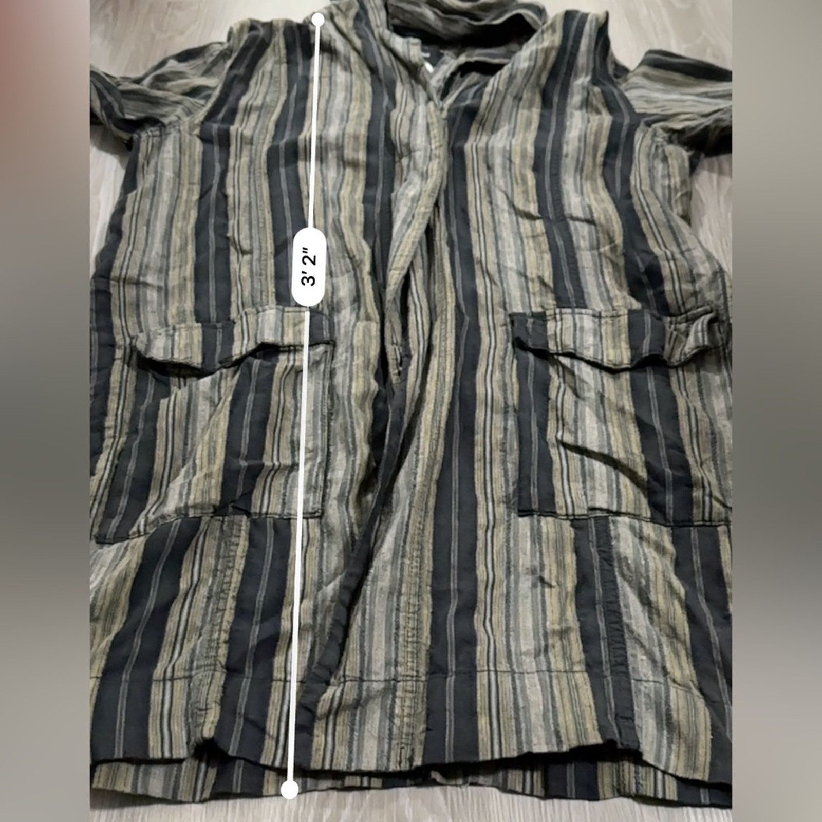 Urban Outfitters Urban Outfitters BDG Olive Green Black Stripe Hooded Jacket Size S / US 4 / IT 40 - 9 Thumbnail