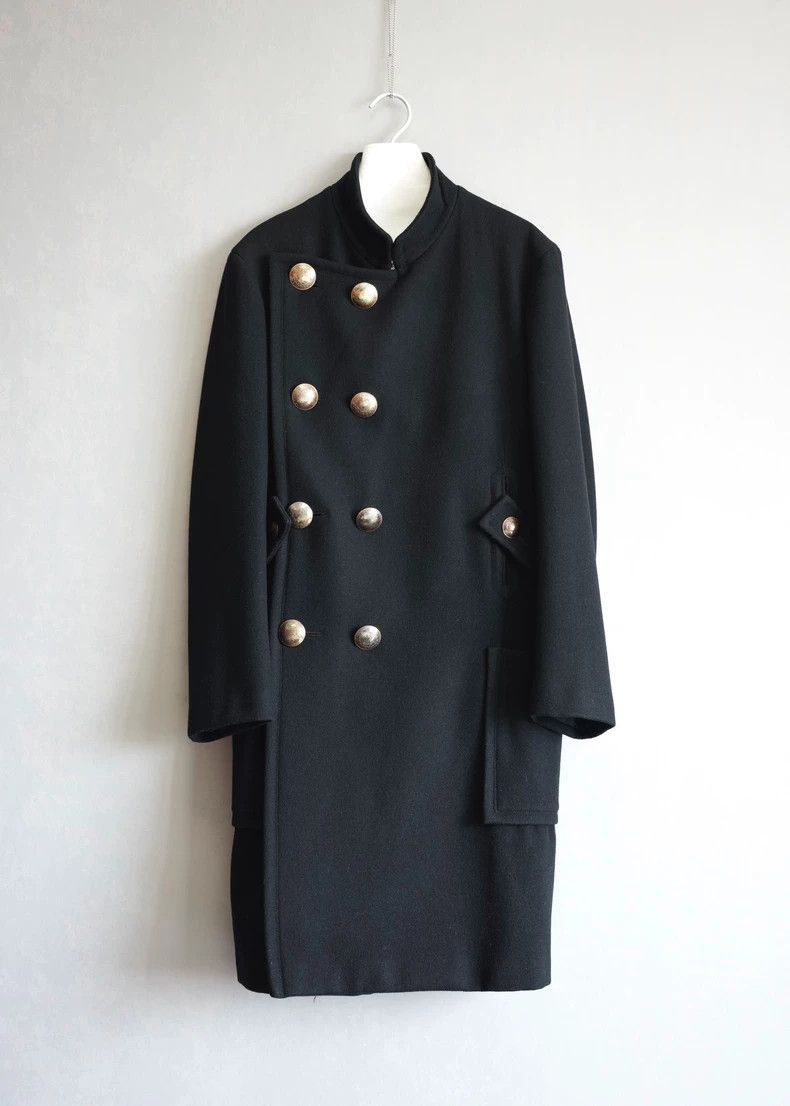 Yohji Yamamoto Yohji Yamamoto Yohji Yamamoto Double-Breasted Coat with Co Size US M / EU 48-50 / 2 - 1 Thumbnail