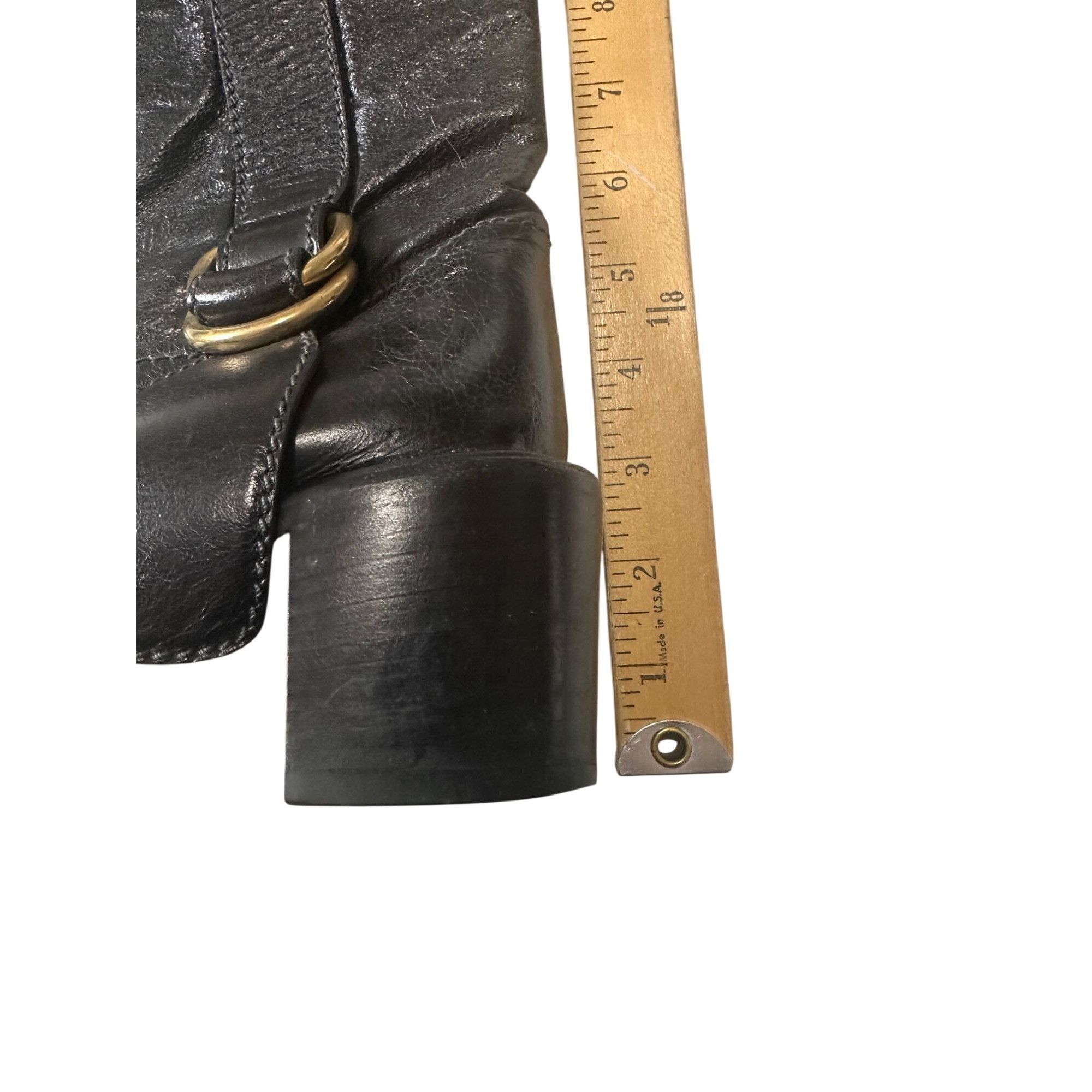 Chloe Chloé Early 2000s Black Leather Block Heel Boots Size US 9 / IT 39 - 13 Thumbnail