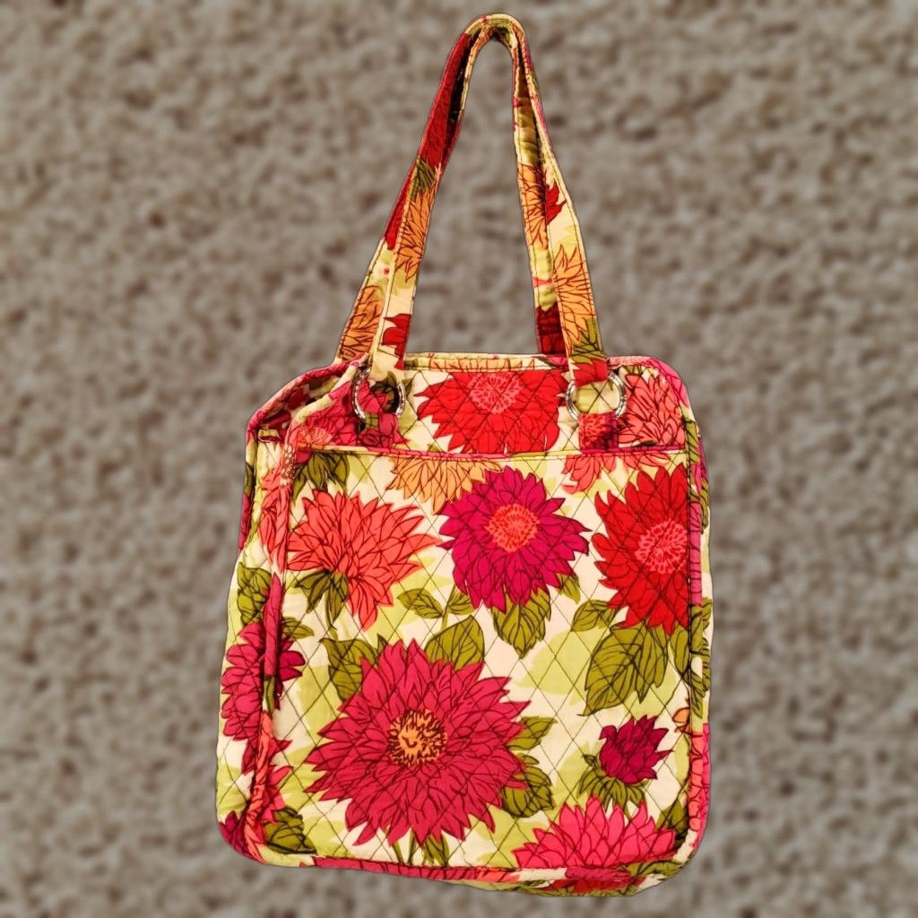 Vera Bradley Vera Bradley Purse Womens Handbag Cosmetic Travel Bag Multicolor Floral Quilted Top Handle Bag Medium Size ONE SIZE - 1 Thumbnail
