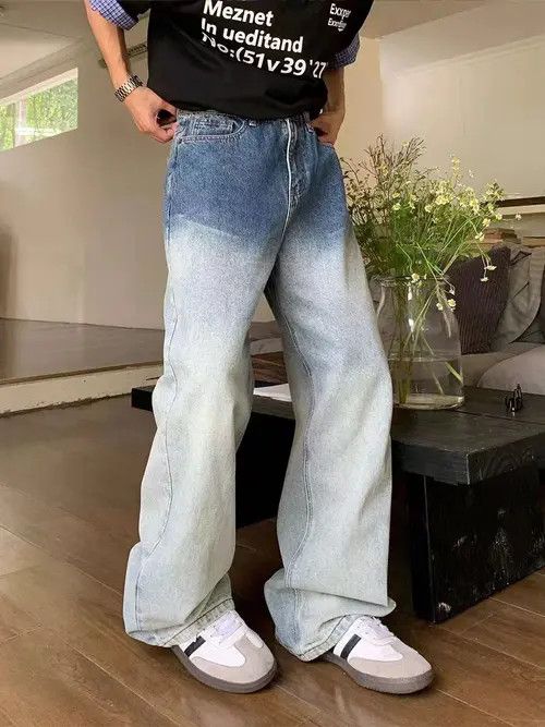 Japanese Brand Fukiishi x Jun Gradient Wash Faded Loose Fit Vintage Jeans Size US 32 / EU 48 - 4 Thumbnail