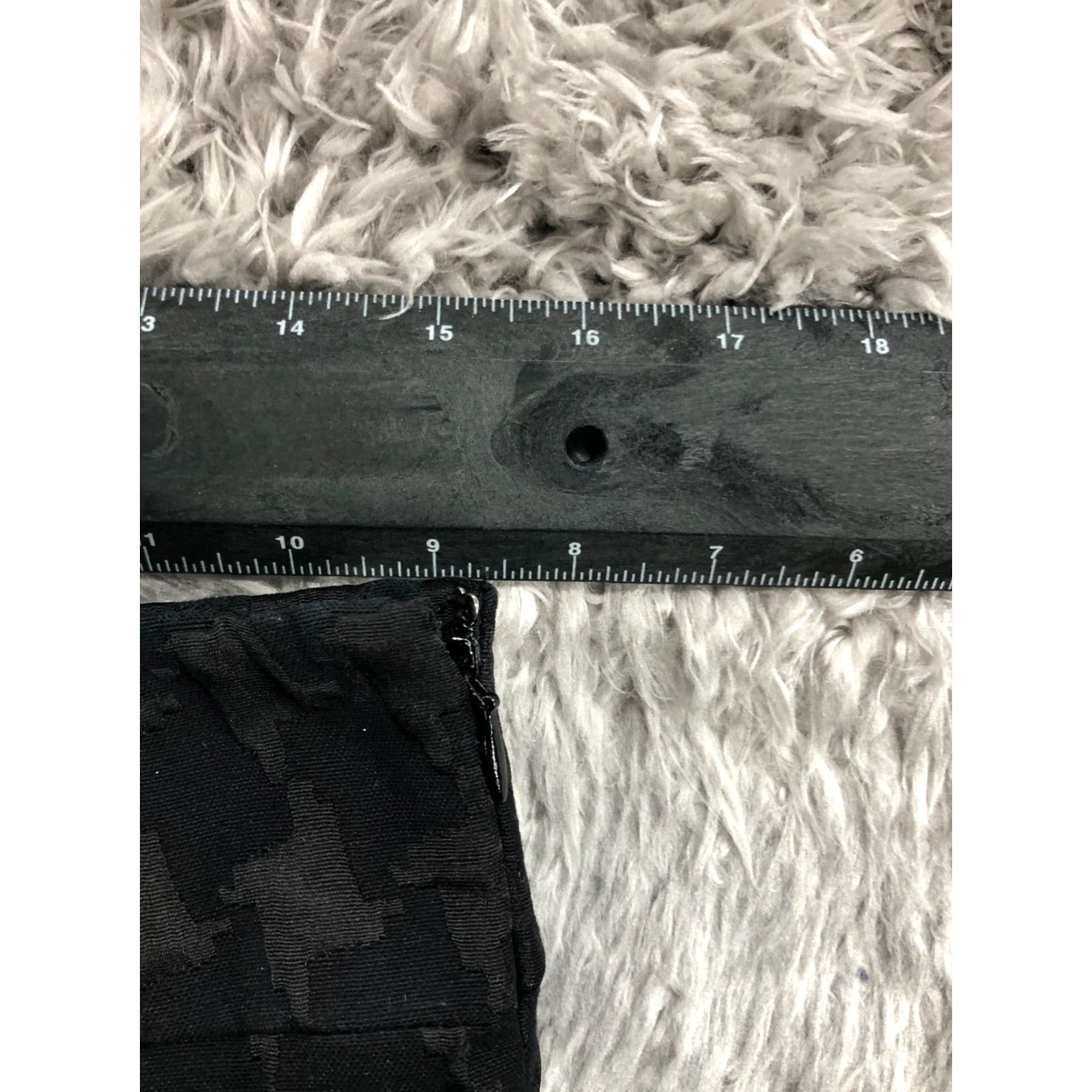 Merona Merona Skirt Women Regular Midi Black Houndstooth Button Flat Front Pockets Slit Cotton Tweed All Seasons Party/Cocktail Casual Driving City 6 Womens Size 28" / US 6 / IT 42 - 2 Thumbnail