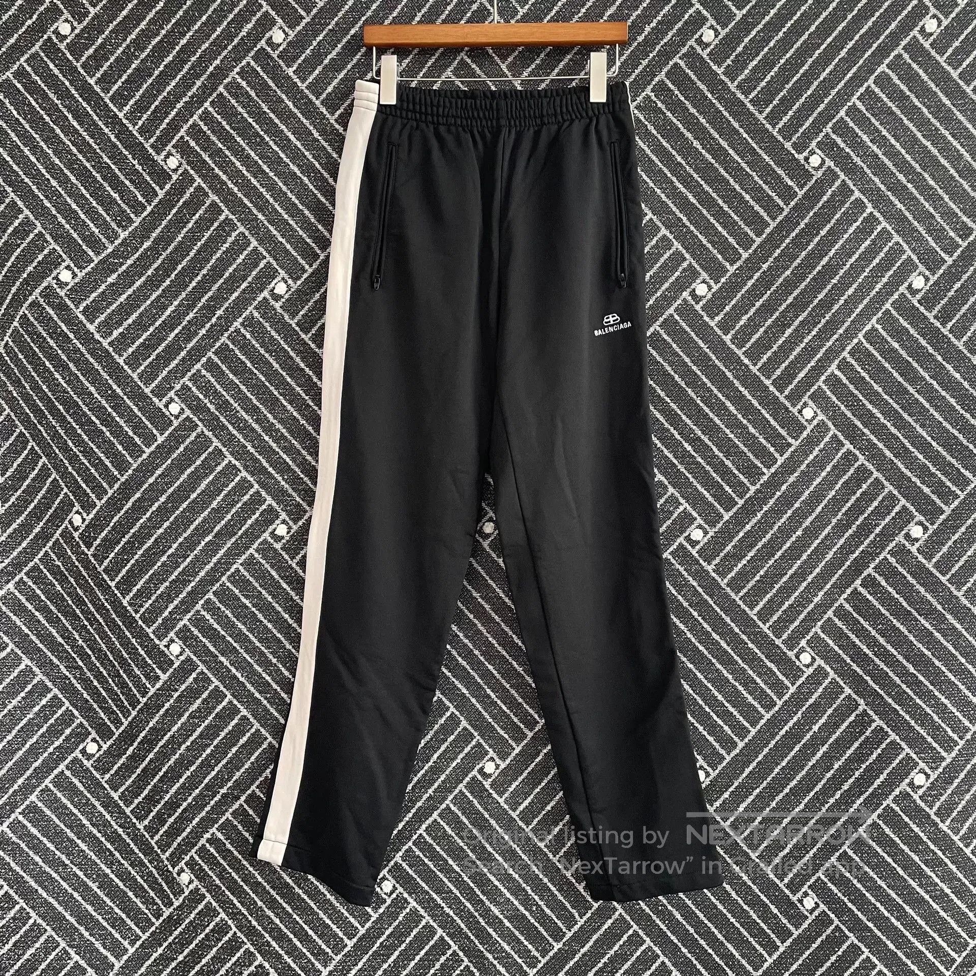 Balenciaga black balenciaga logo embroidered track pants. Size US 34 / EU 50 - 1 Thumbnail