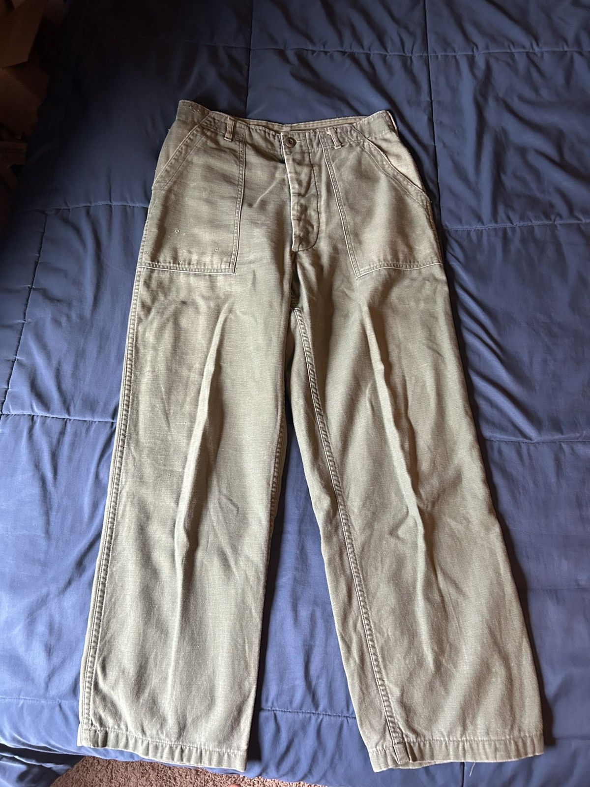 Vintage OG-107 GI x Military x Surplus x Sateen Trousers Size US 32 / EU 48 - 1 Thumbnail
