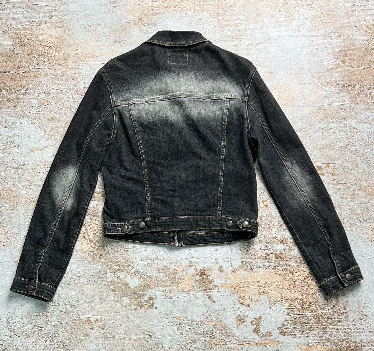 Vintage Vintage Japanese washed denim zip jacket Size S / US 4 / IT 40 - 4 Thumbnail