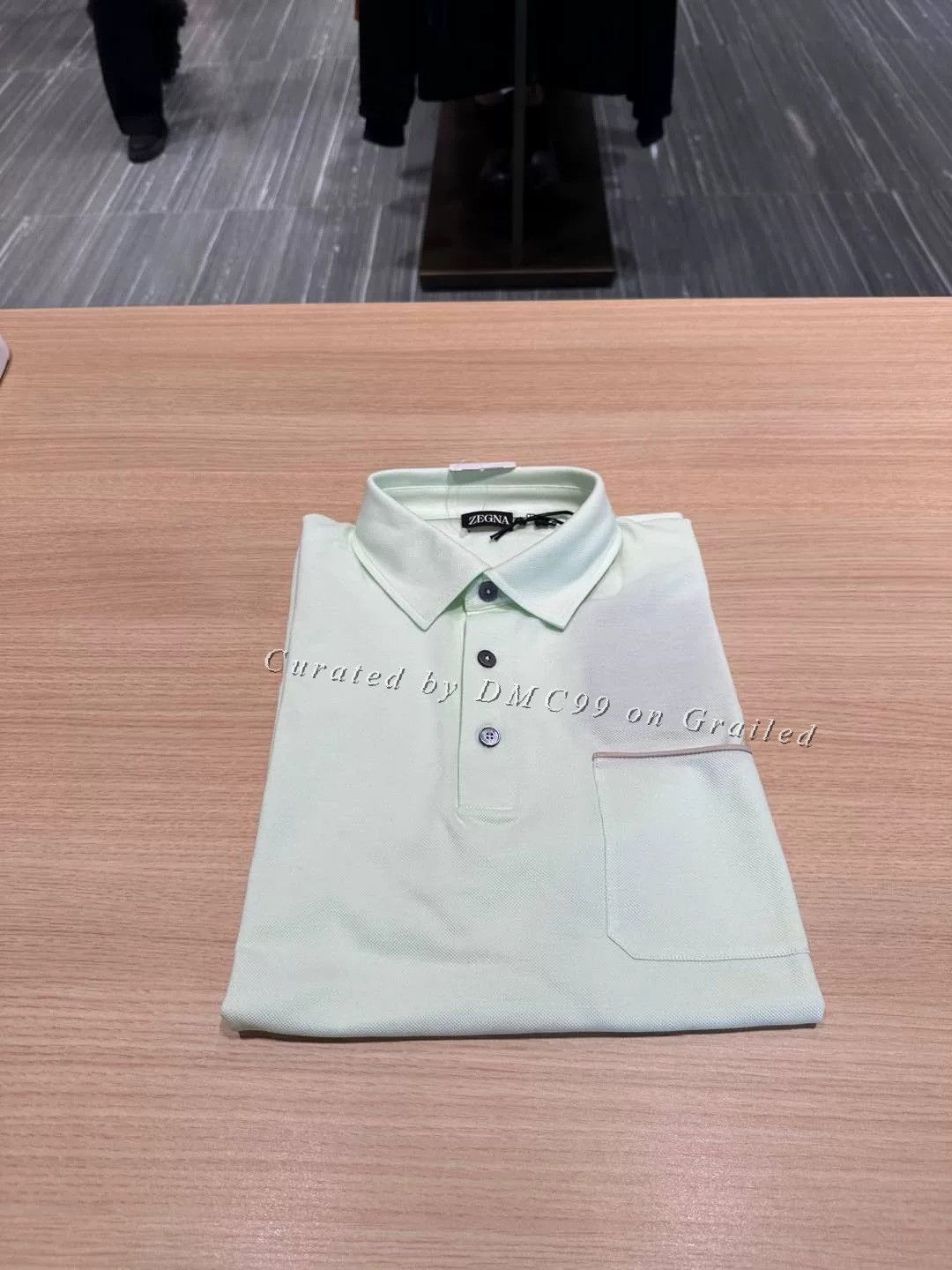 Ermenegildo Zegna Zegna Men's Light Green Polo Size US M / EU 48-50 / 2 - 7 Thumbnail