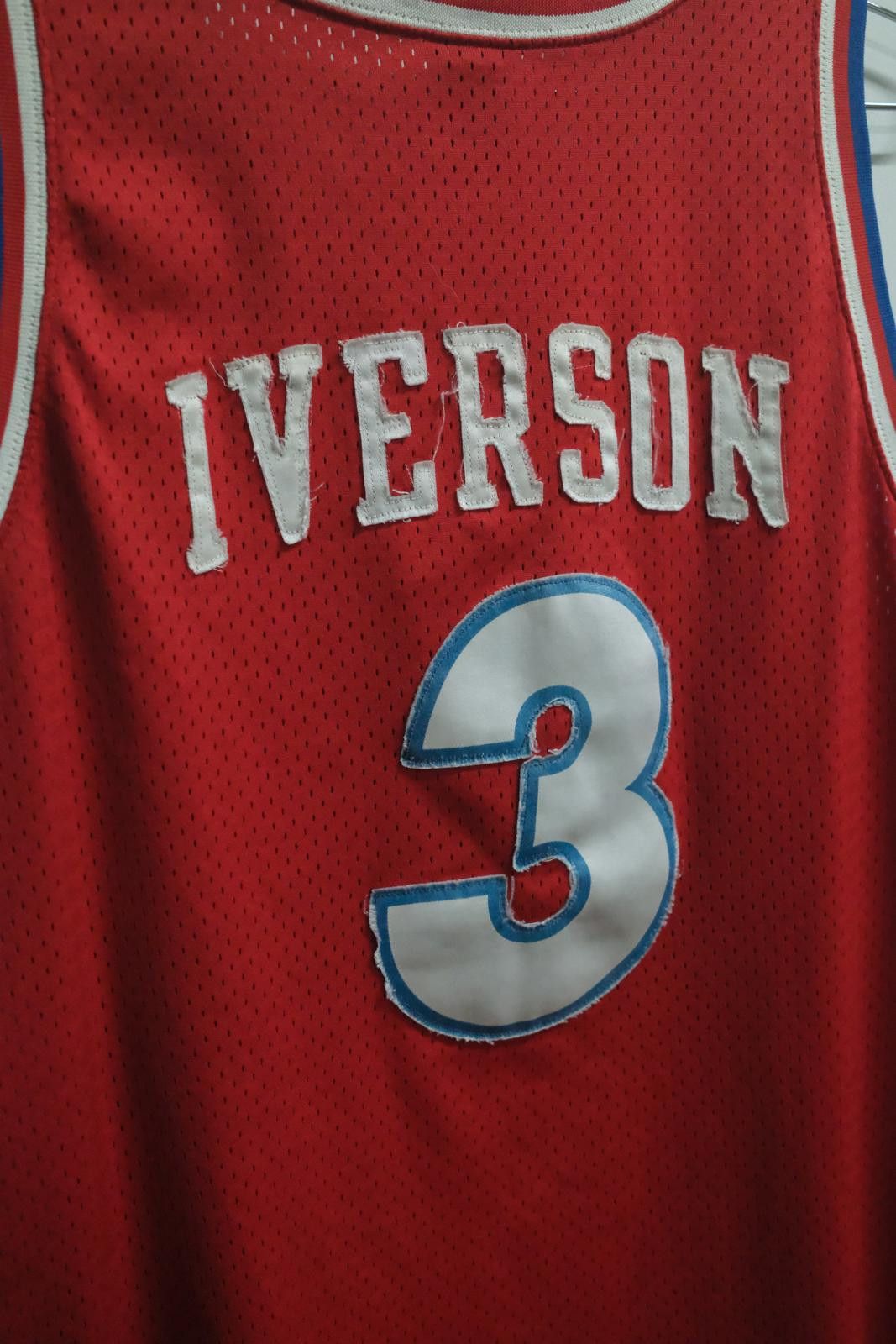 Nike 90s Nike Philadelphia 76ers Iverson #3 Red Basketball Jersey Size ONE SIZE - 7 Thumbnail