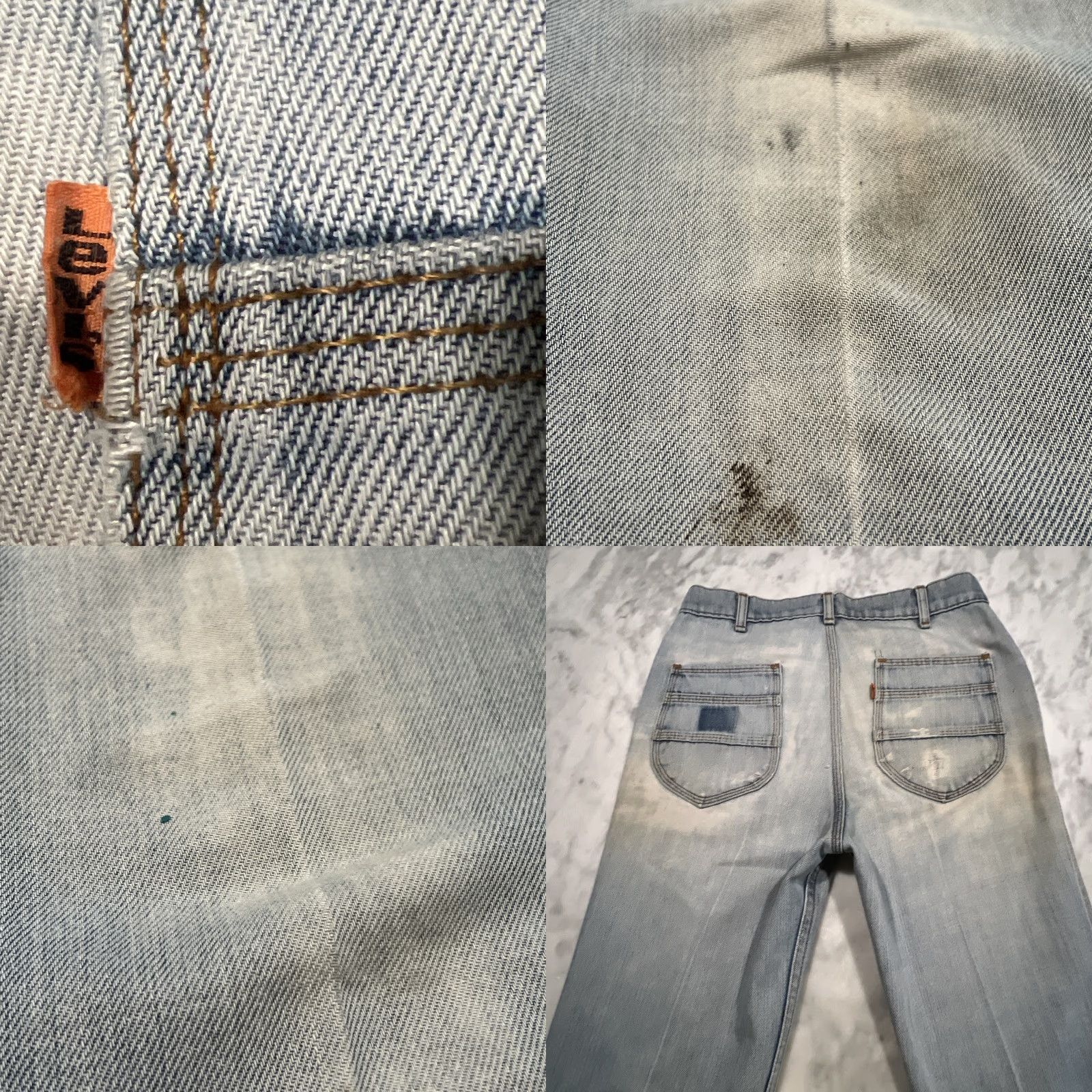 Levi's VINTAGE Levi’s 207 Orange Tab Flare Bell Bottoms Womens W28 L33 Thrashed Faded Denim 1970s Womens Mens Boys? Size 28" / US 6 / IT 42 - 8 Thumbnail