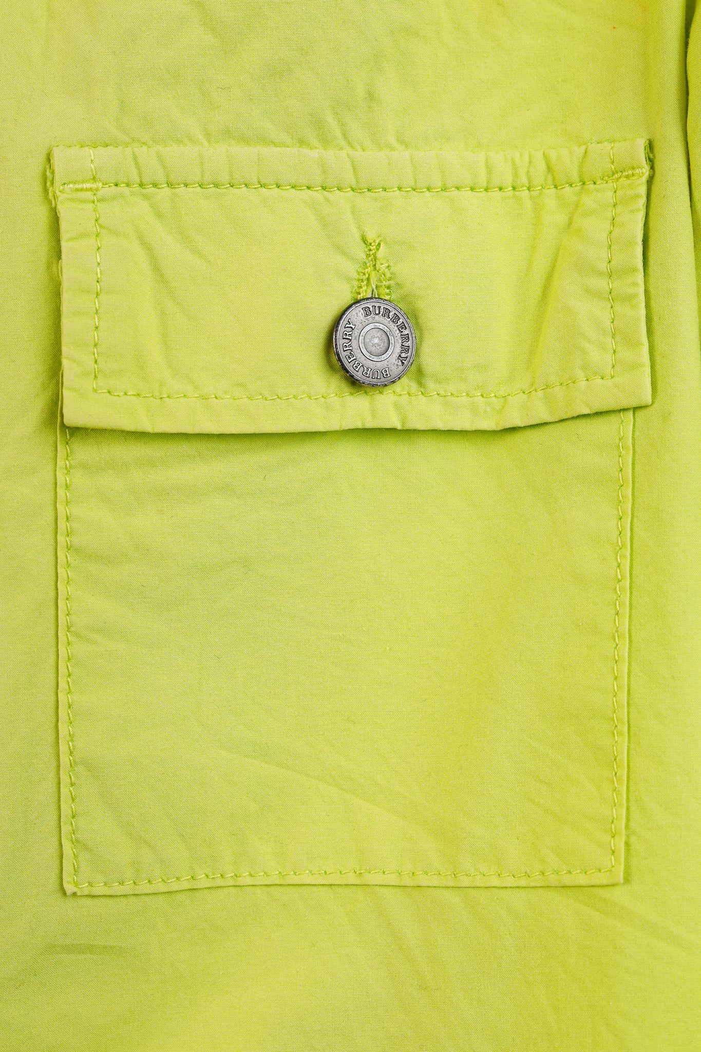 Burberry Burberry Neon Green Cotton Button-Up Jacket Size M / US 6-8 / IT 42-44 - 7 Thumbnail