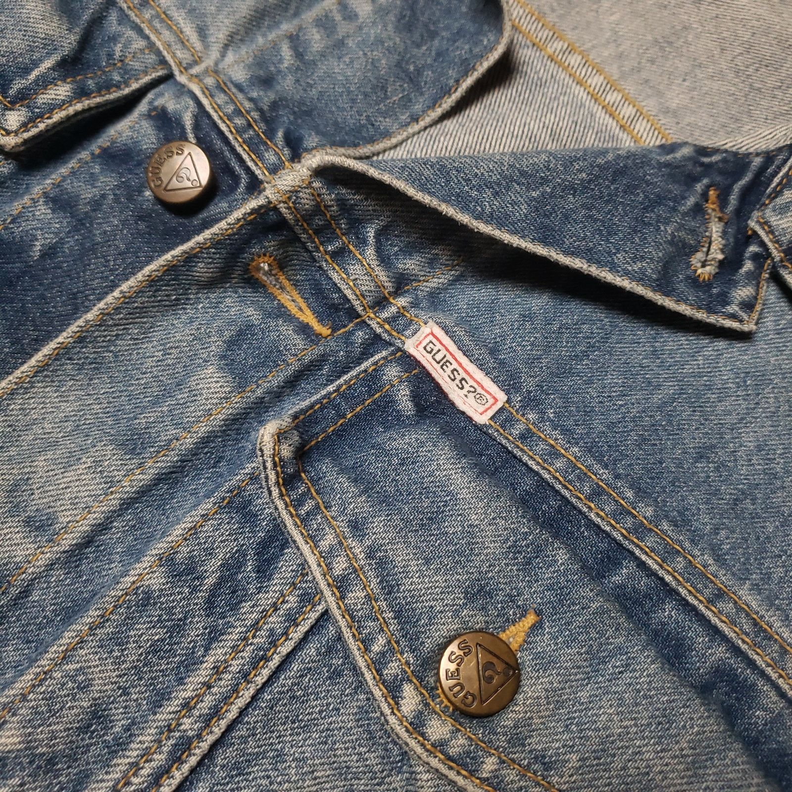 Rare 80s Guess by George Marciano Cropped Denim Jacket