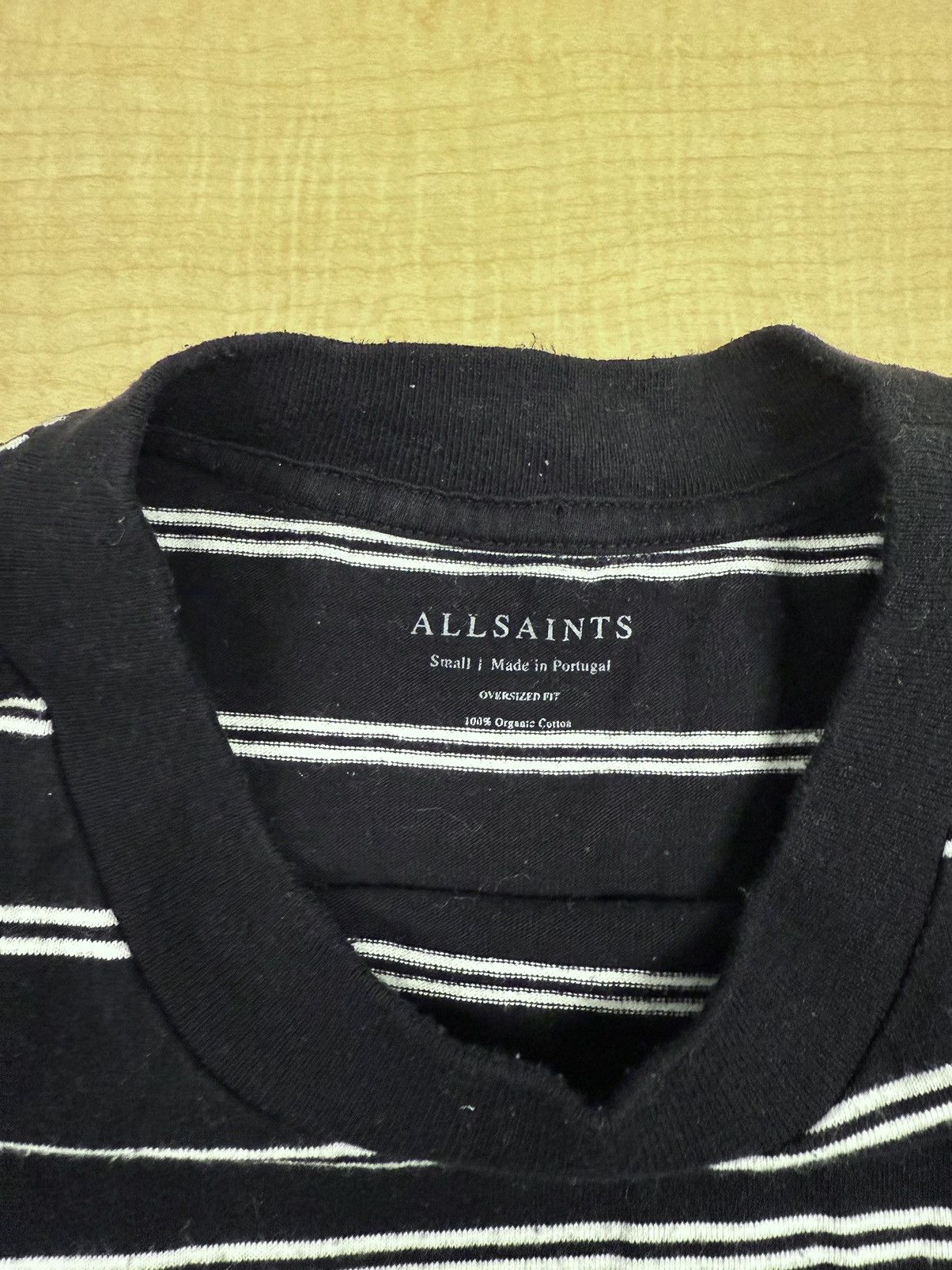 Allsaints Allsaints Underground Logo Striped T-Shirt Size US S / EU 44-46 / 1 - 5 Thumbnail