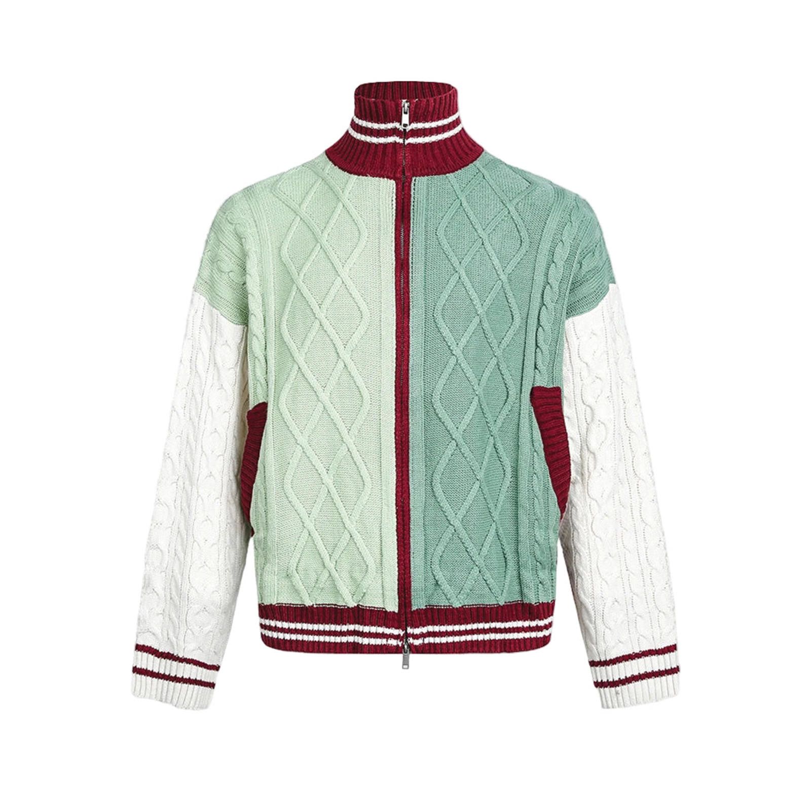 Other Soft Geometry Zip Sweater | Dual-Tone Cable-Knit Size US M / EU 48-50 / 2 - 1 Thumbnail