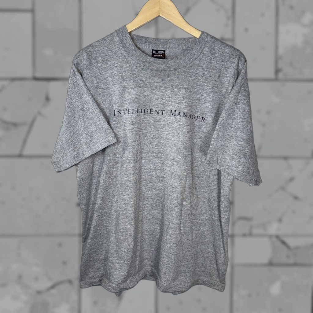 Vintage VINTAGE Best T-Shirt USA Mens XL Gray VTG COMPAQ Inteeligent Manager SINGLE STITCH BEST tee Mens XL USA Shirt Short Sleeve Regular Fit Size US XL / EU 56 / 4 - 1 Thumbnail
