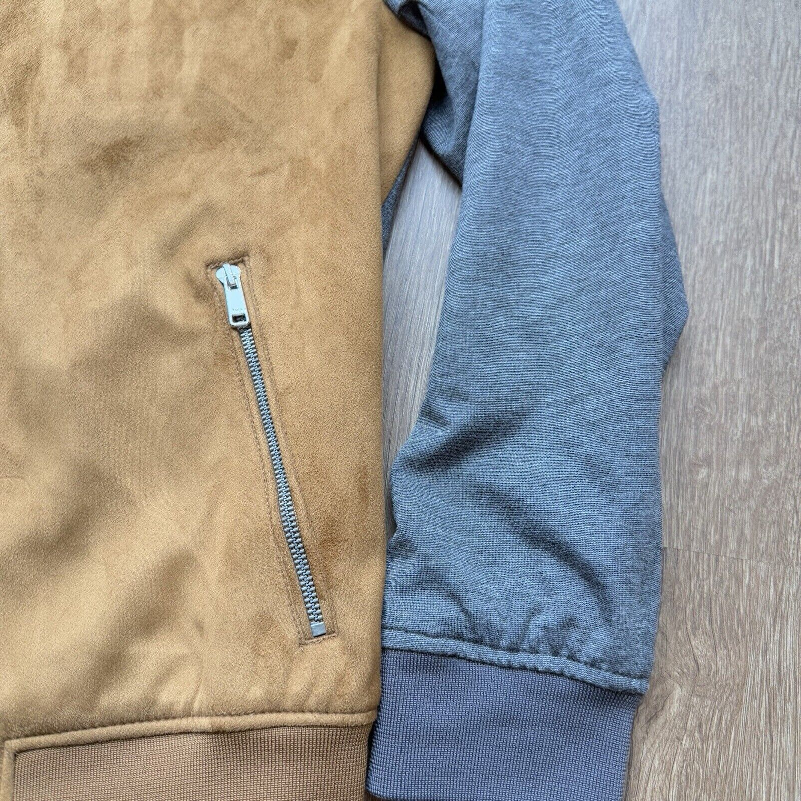 Zara ZARA Mens Combined Faux-Suede Bomber Jacket L Size US L / EU 52-54 / 3 - 4 Thumbnail