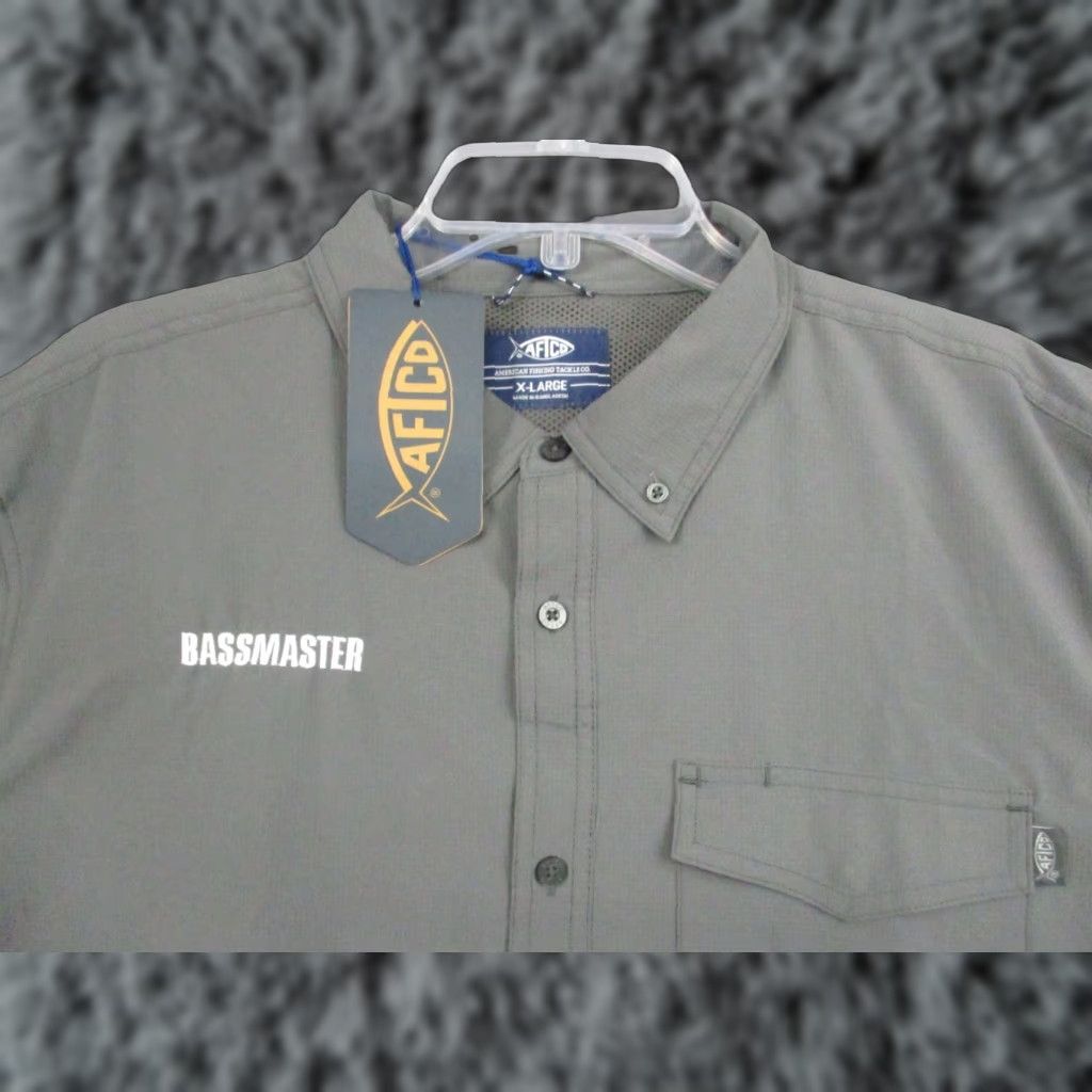 Vintage NWT AFTCO Aftech Vented Shirt XL Bassmaster Fishing Gray Shirt Men XL Gray Size US XL / EU 56 / 4 - 1 Thumbnail