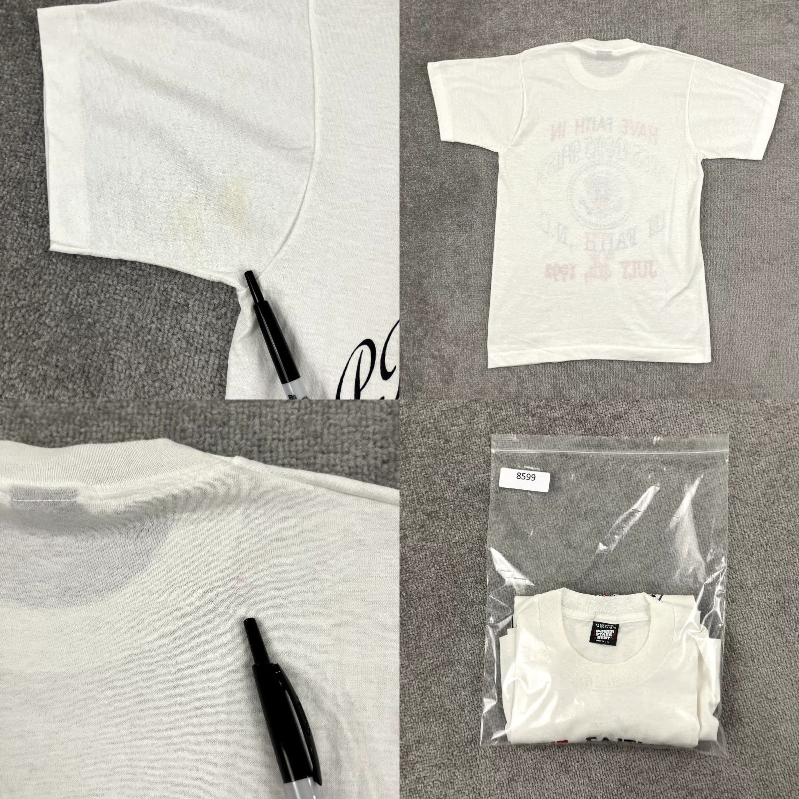 Vintage VINTAGE George H.W Bush Shirt Mens Small Presidential Campaign “Have Faith” 90s Shirt Mens Small White 90s USA Graphics Size US M / EU 48-50 / 2 - 8 Thumbnail