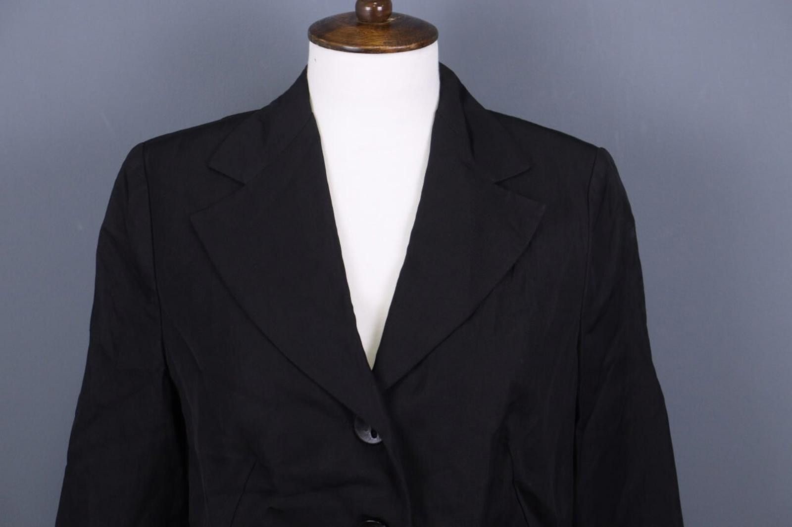 Marimekko MARIMEKKO Ritva Falla Black Cropped Blazer Jacket Size 40+ Size M / US 6-8 / IT 42-44 - 3 Thumbnail