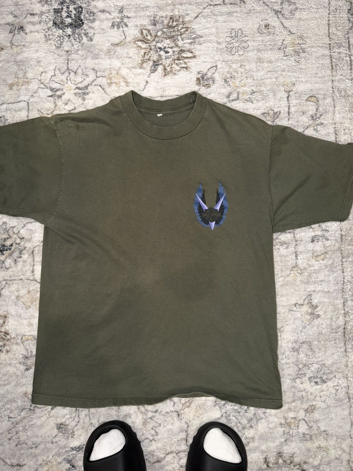 Harley Davidson Vintage Harley Davidson (Budapest-Hungary) Olive Green Tee Size US M / EU 48-50 / 2 - 1 Thumbnail