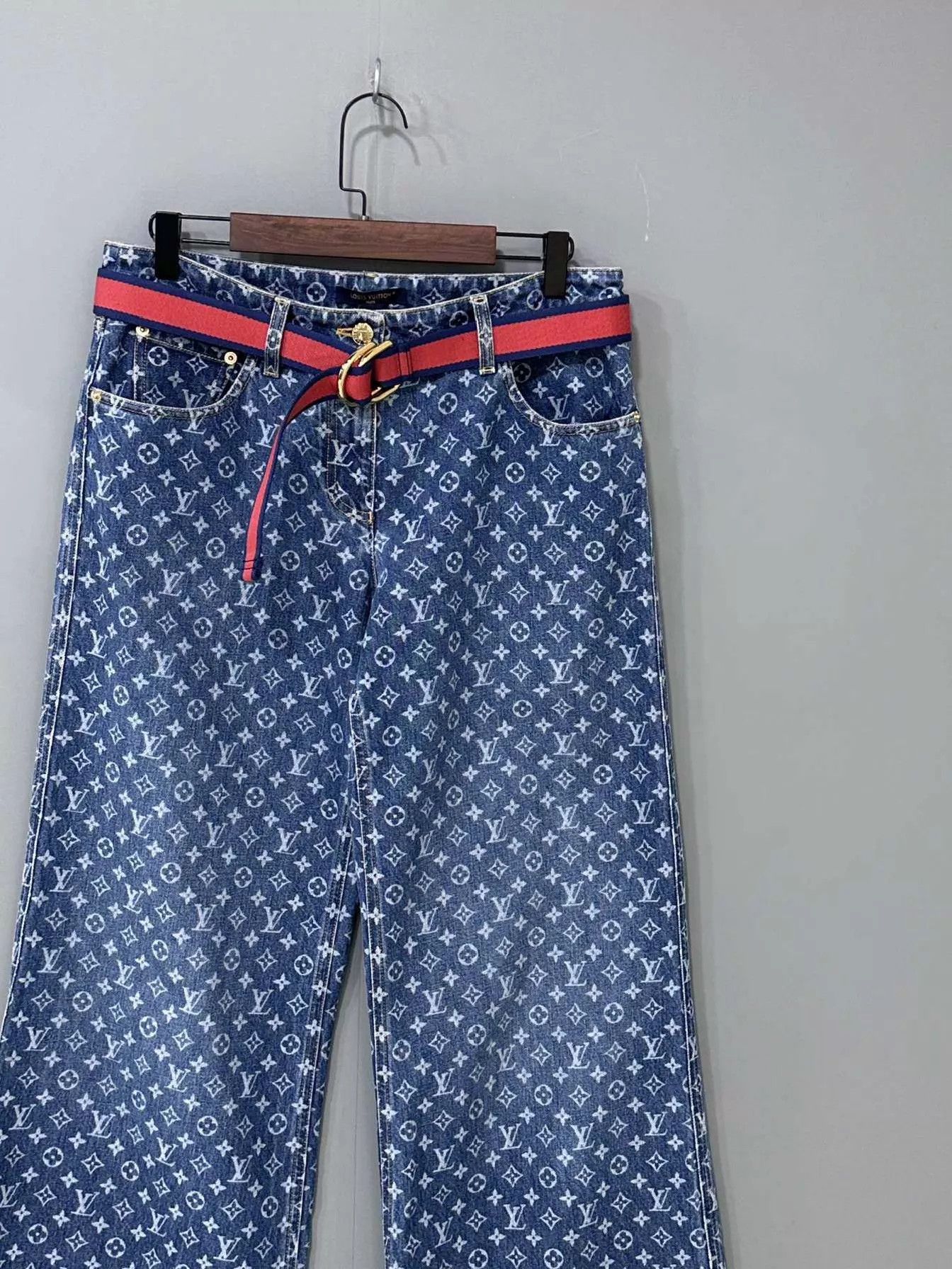 Louis Vuitton LV America's Cup All-Over Print Jeans 40 Size 28" / US 6 / IT 42 - 2 Thumbnail