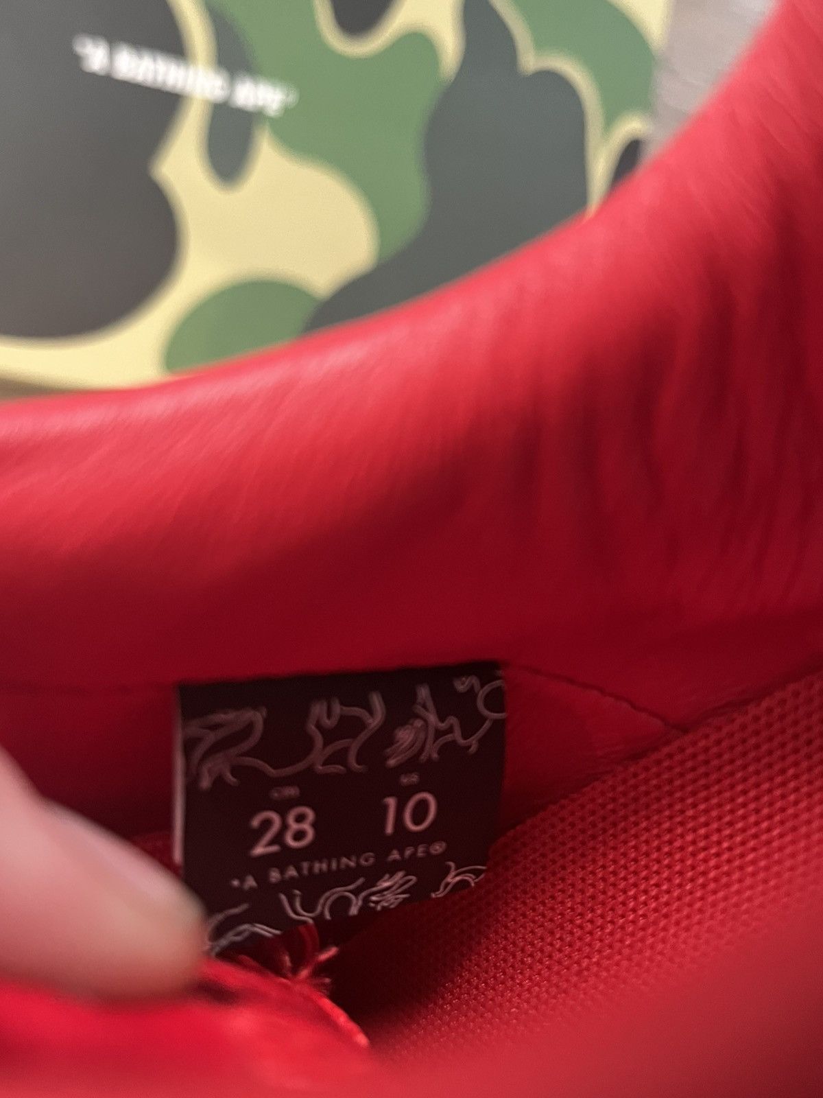 Bape Patent Leather M2 A Bathing Ape Bapesta Red/White With Box Size US 10 / EU 43 - 6 Thumbnail