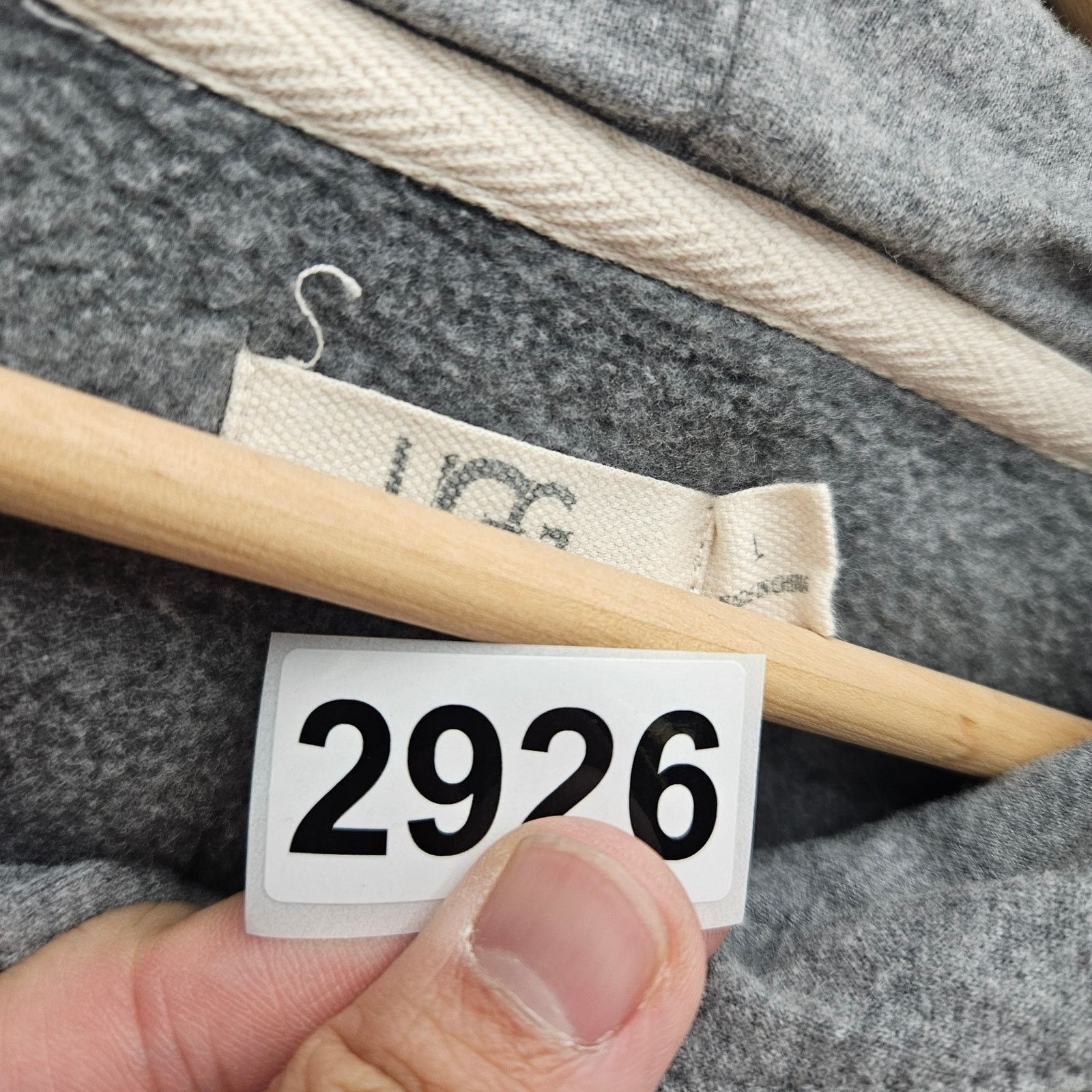 Ugg UGG WOMEN'S LARGE HEATHER GRAY HOODED SWEATER DRESS PILED Size L / US 10 / IT 46 - 6 Thumbnail