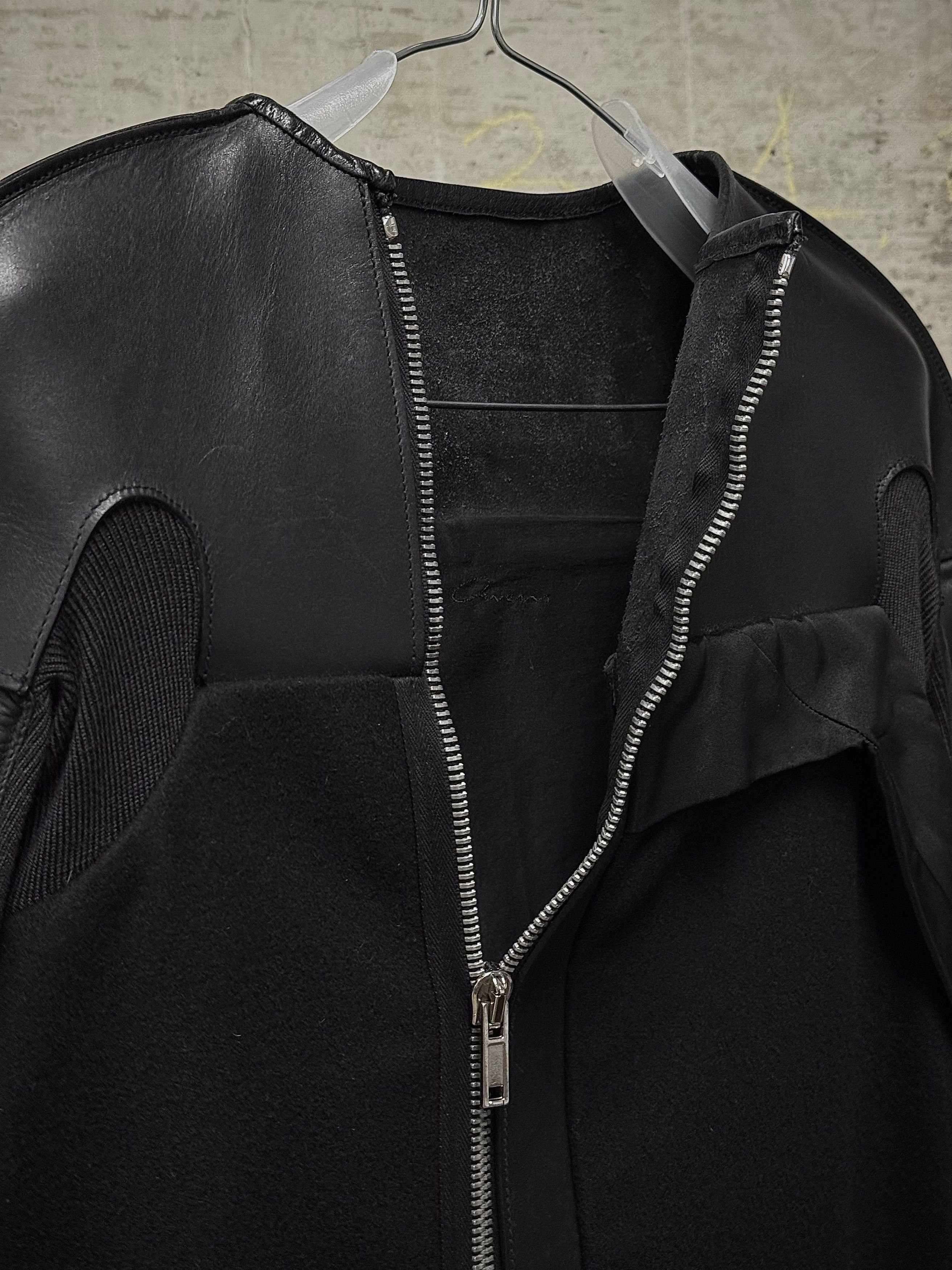 Rick Owens Rick Owens Asymmetric Wool Leather Jacket Size US M / EU 48-50 / 2 - 7 Thumbnail