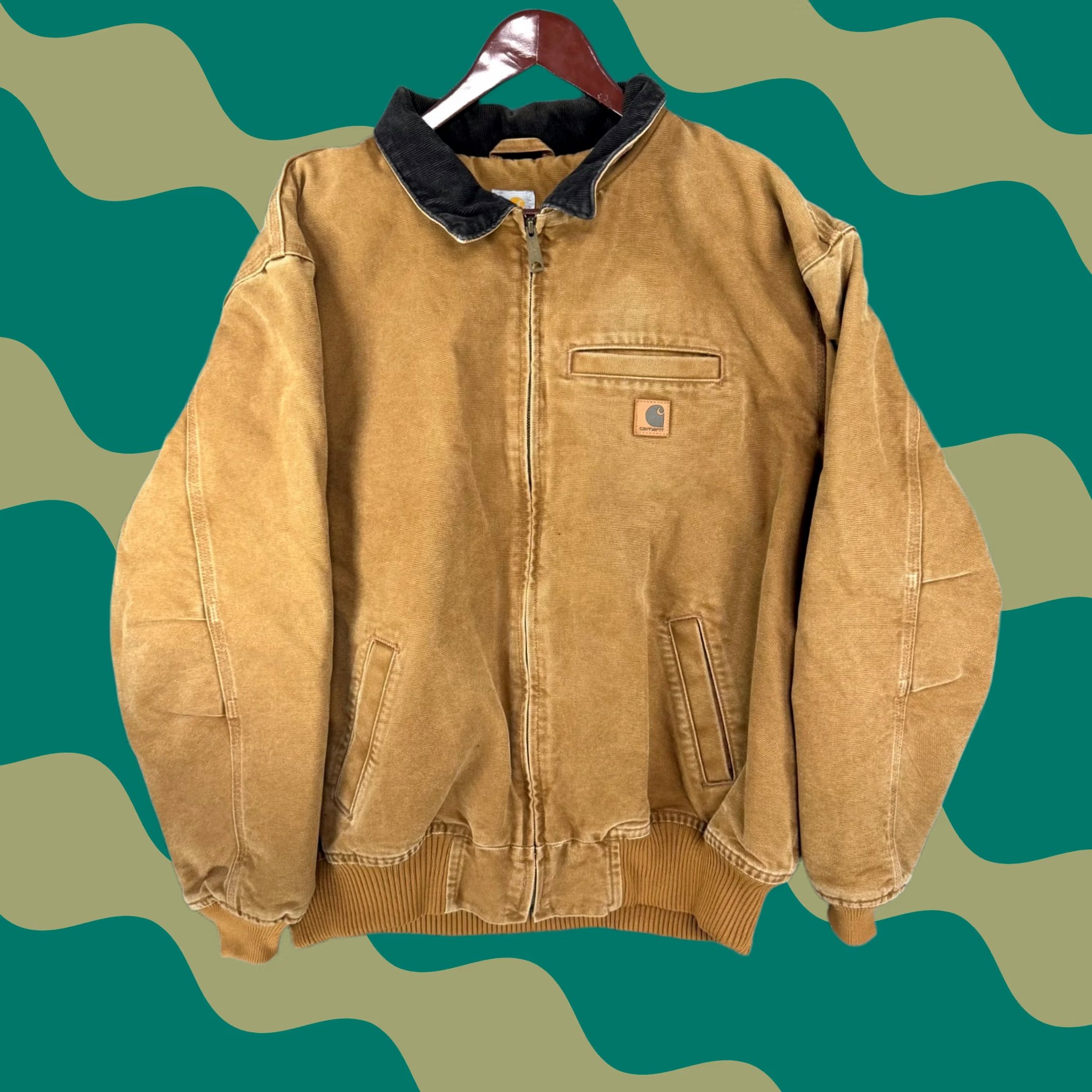 Carhartt × Vintage Carhartt Detroit Jacket J97 BRN/WET—Size 2XL