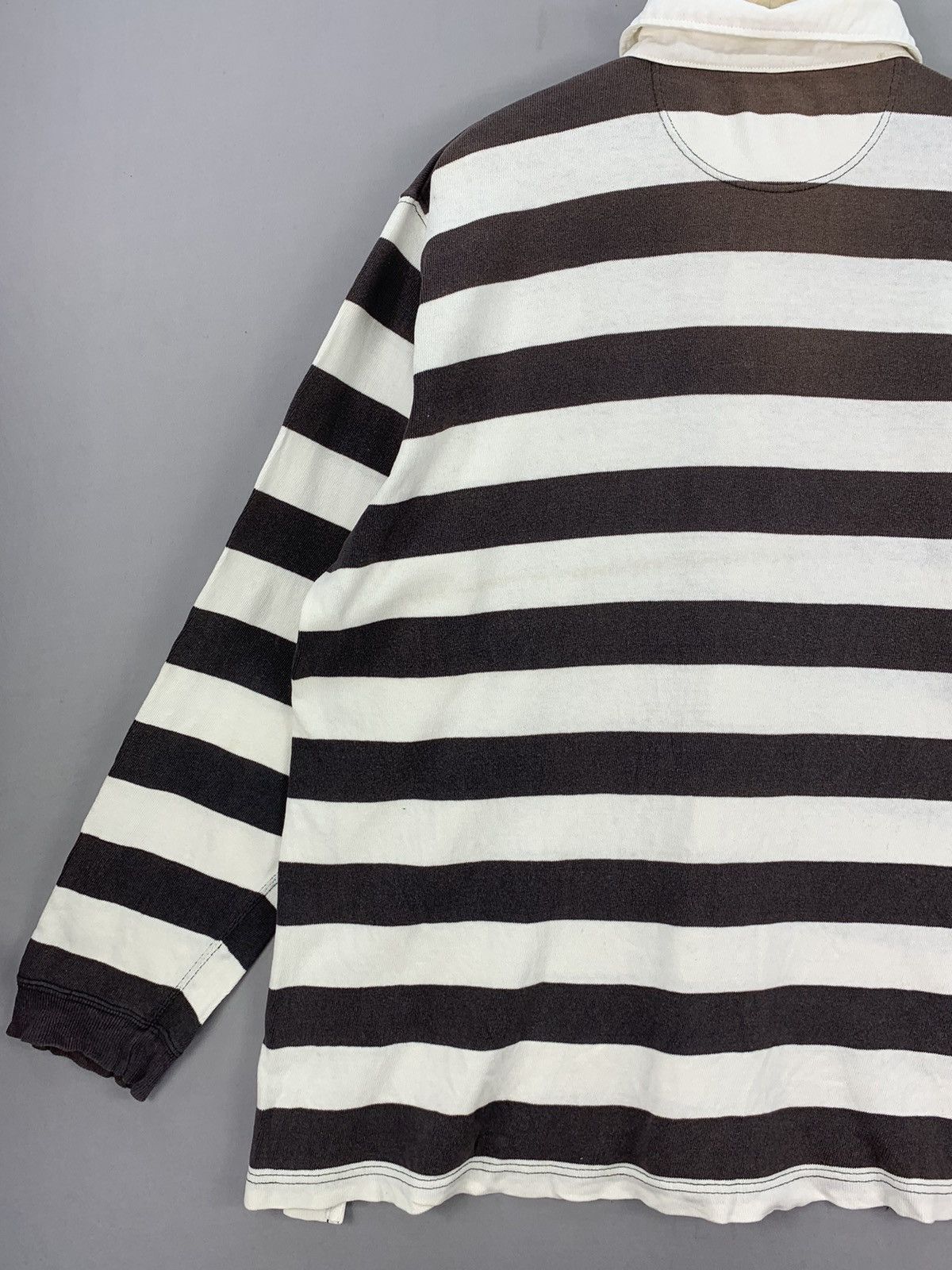 NFL Vintage 90s Stripe Long Sleeve Rugby Polo Shirt Size US XXL / EU 58 / 5 - 12 Thumbnail