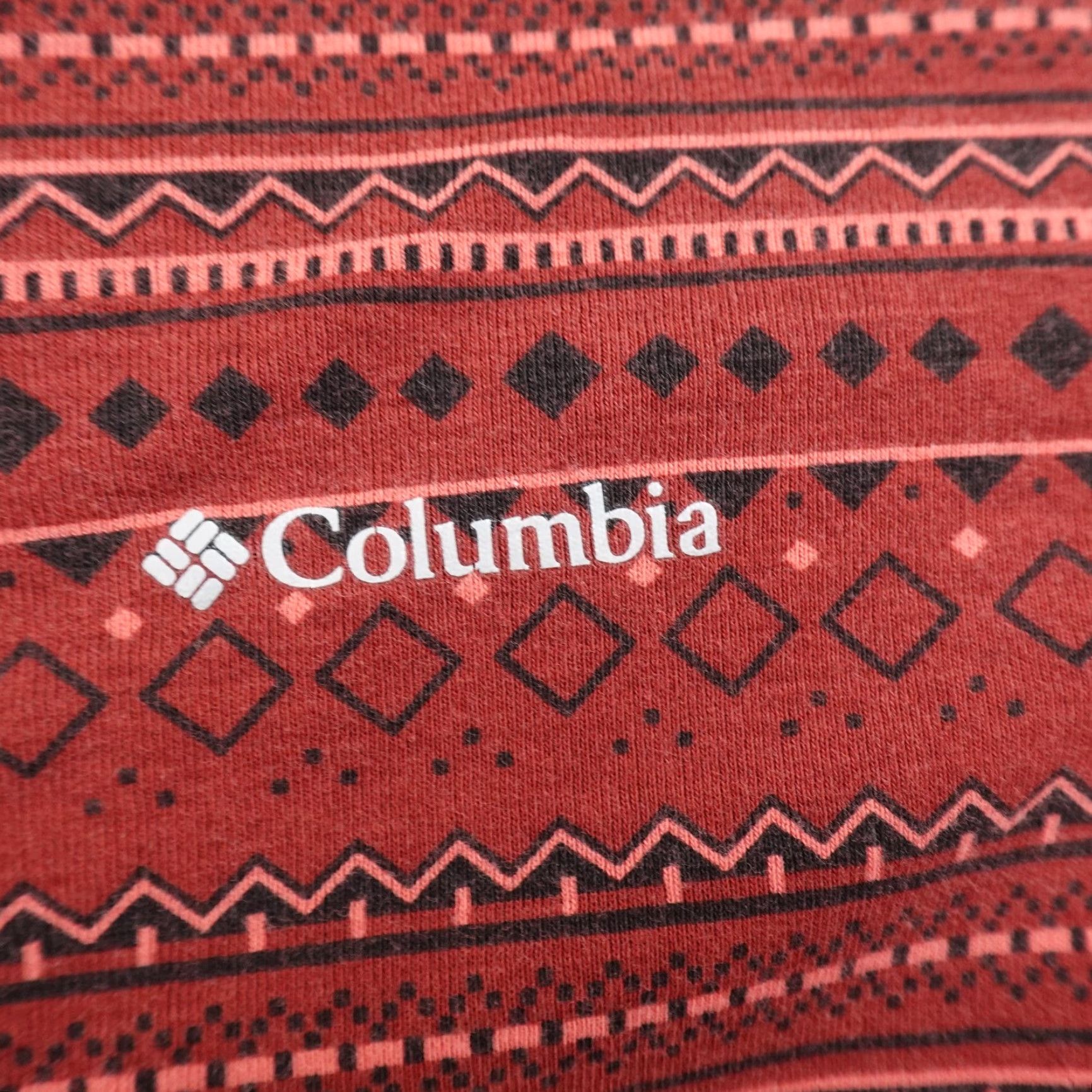 Vintage Columbia Pullover Womens XL Red 1/4 Zip Mock Neck Geometric Casual Outdoor Fall Size XL / US 12-14 / IT 48-50 - 4 Thumbnail