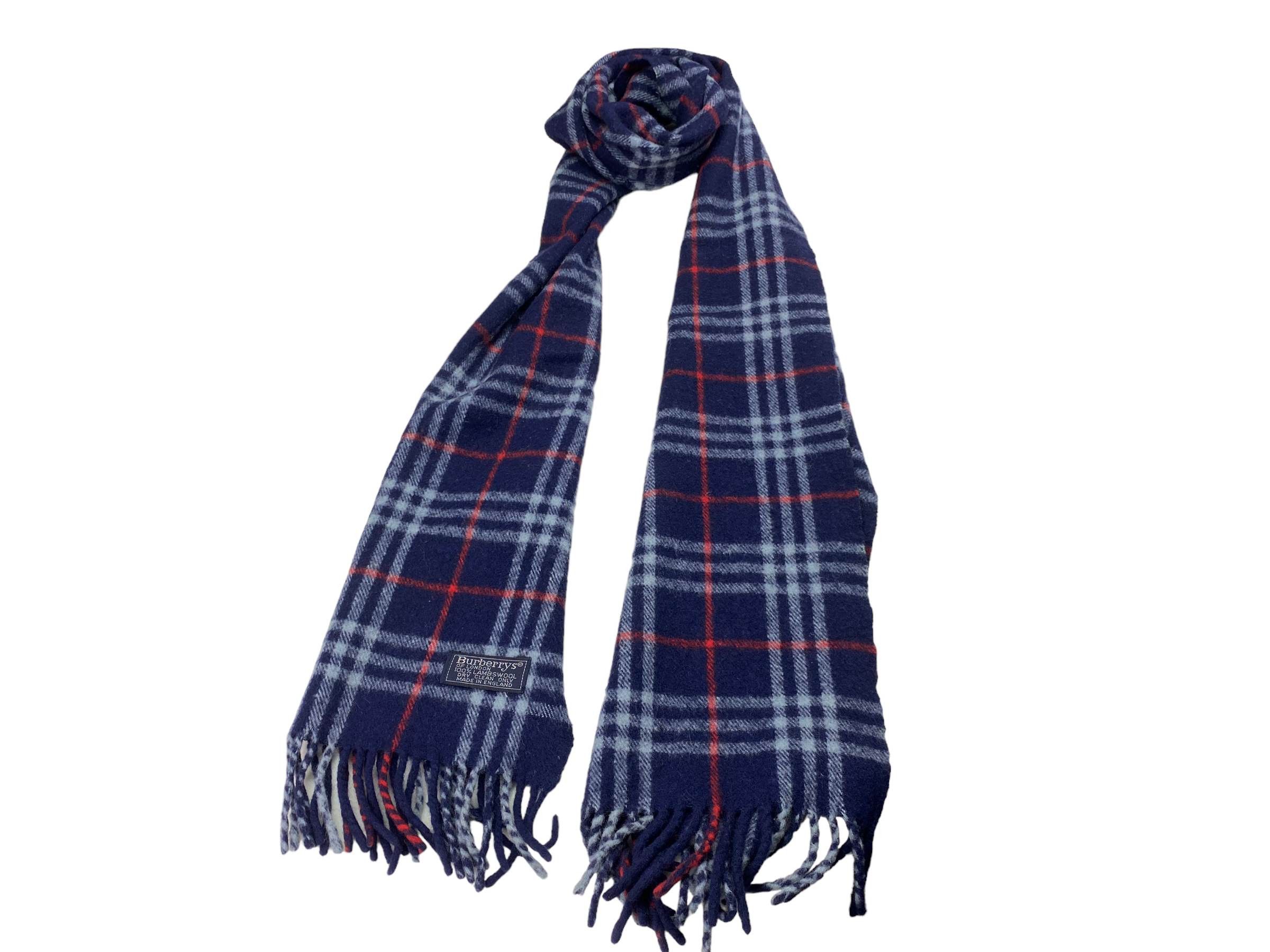 Vintage Burberrys of London Pure Lambswool Checkered Vintage Scarf Size ONE SIZE - 1 Thumbnail