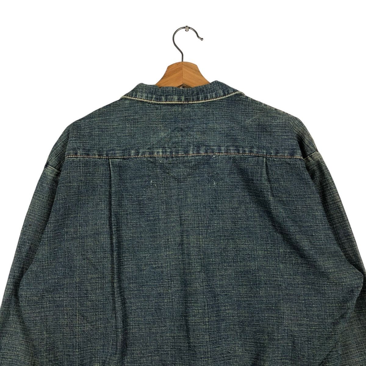 Japanese Brand 🔥CROPPED DENIM BIKER JACKET MIYOSHI JAPAN ISSEY MIYAKE Size US M / EU 48-50 / 2 - 11 Thumbnail