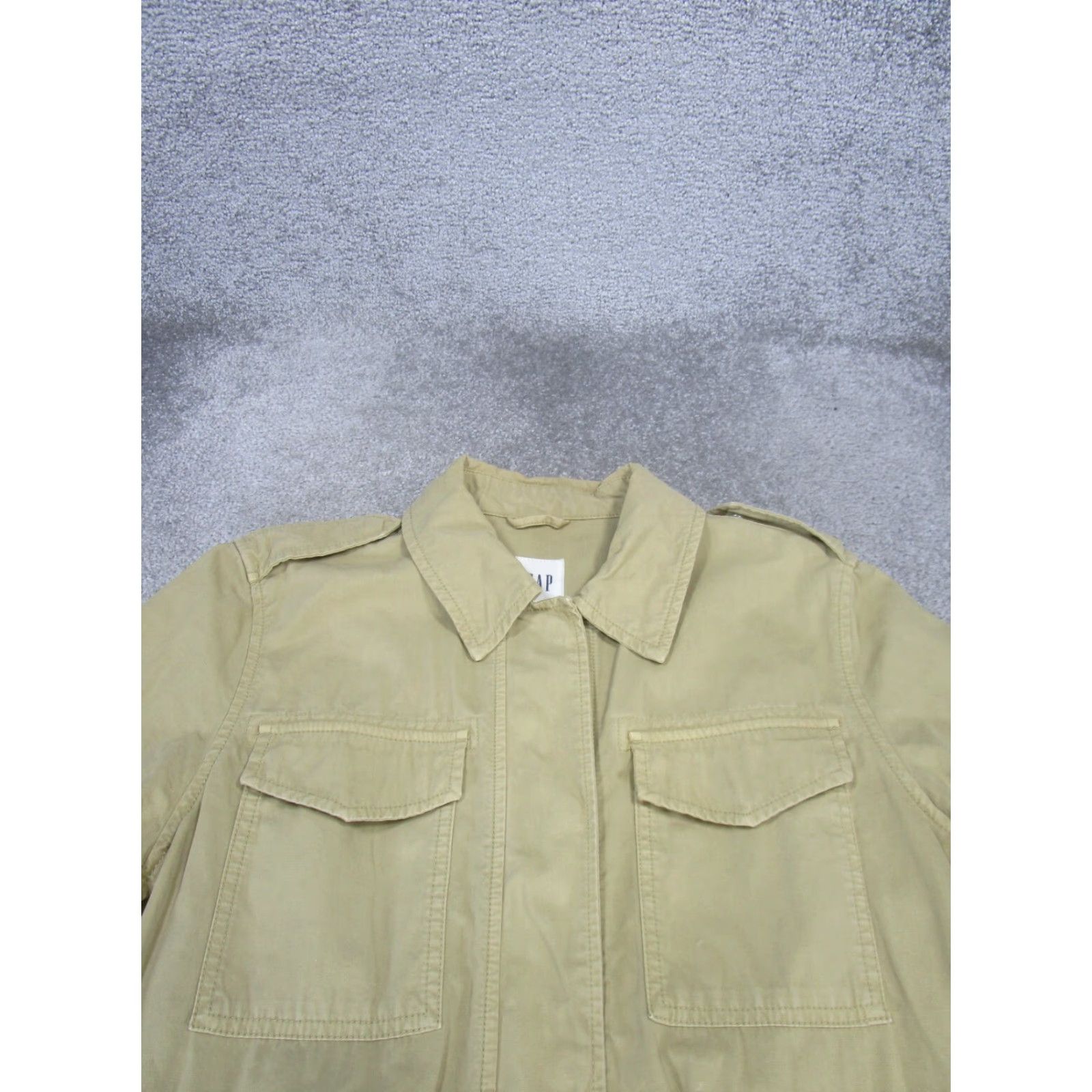 Gap Gap Jacket Womens Small Beige Oversized Cotton Military Size S / US 4 / IT 40 - 2 Thumbnail