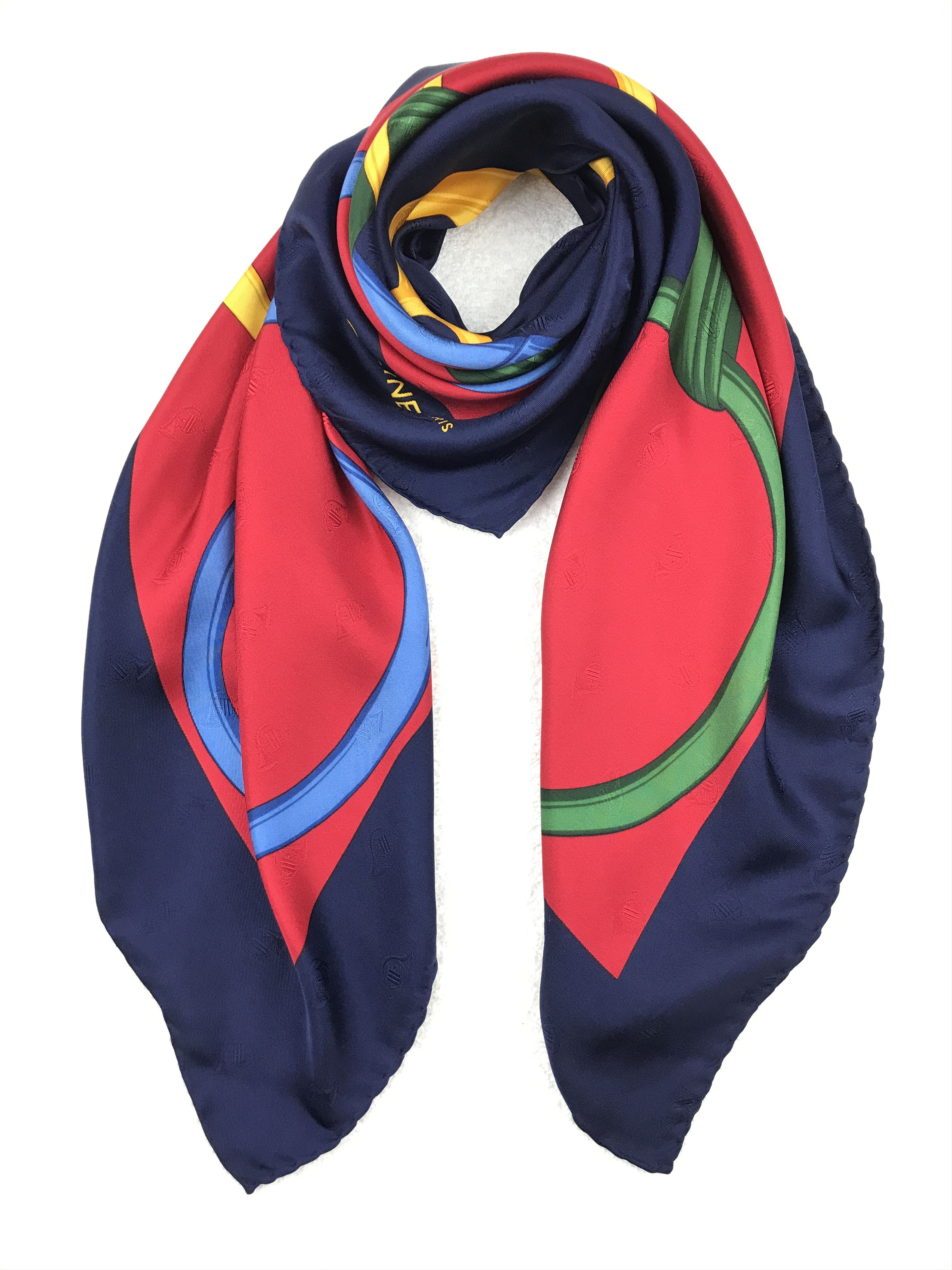 Celine × Vintage Vintage Celine Horsebit Silk Scarf Size ONE SIZE - 8 Thumbnail
