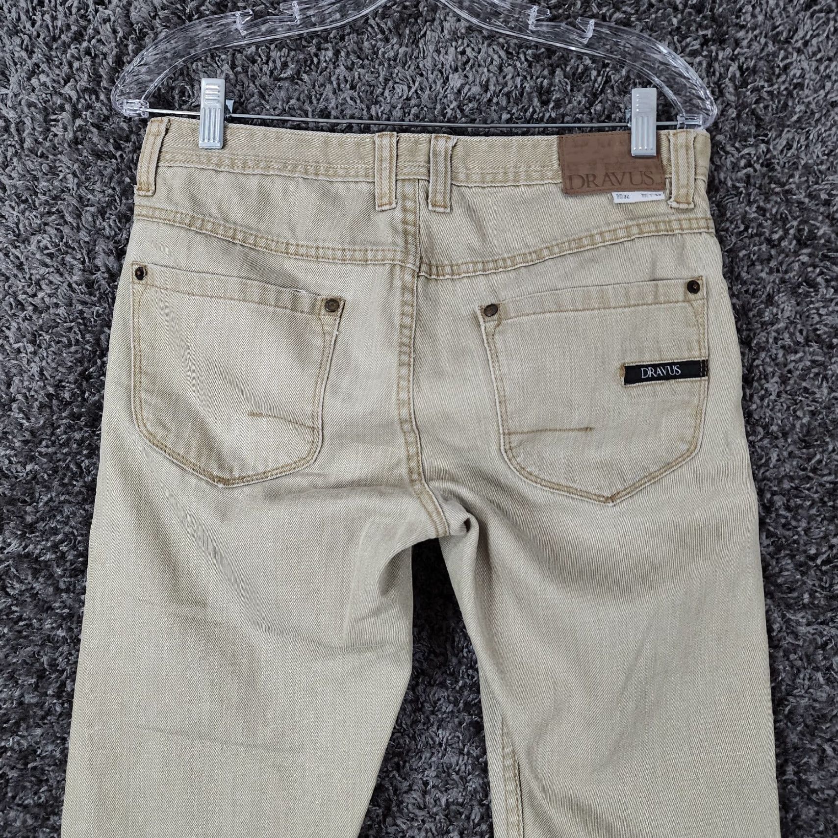 Vintage VINTAGE Dravus Jeans Men Straight Leg Slim Fit Beige Size 31x32 Size US 31 - 7 Thumbnail