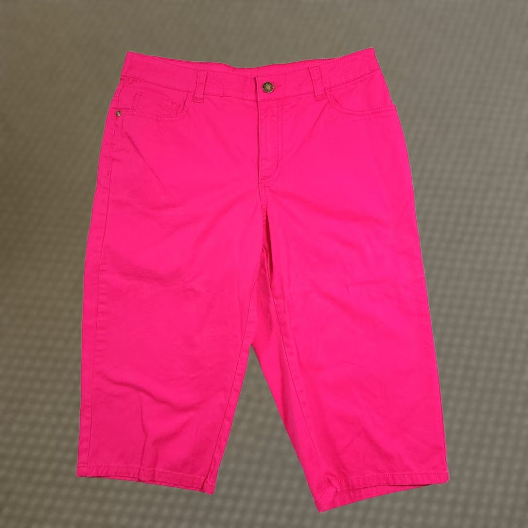 Croft & Barrow Croft & Barrow Capri Pants Women's 4 Bright Pink Stretch Casual Mid Rise Size 27" / US 4 / IT 40 - 1 Thumbnail