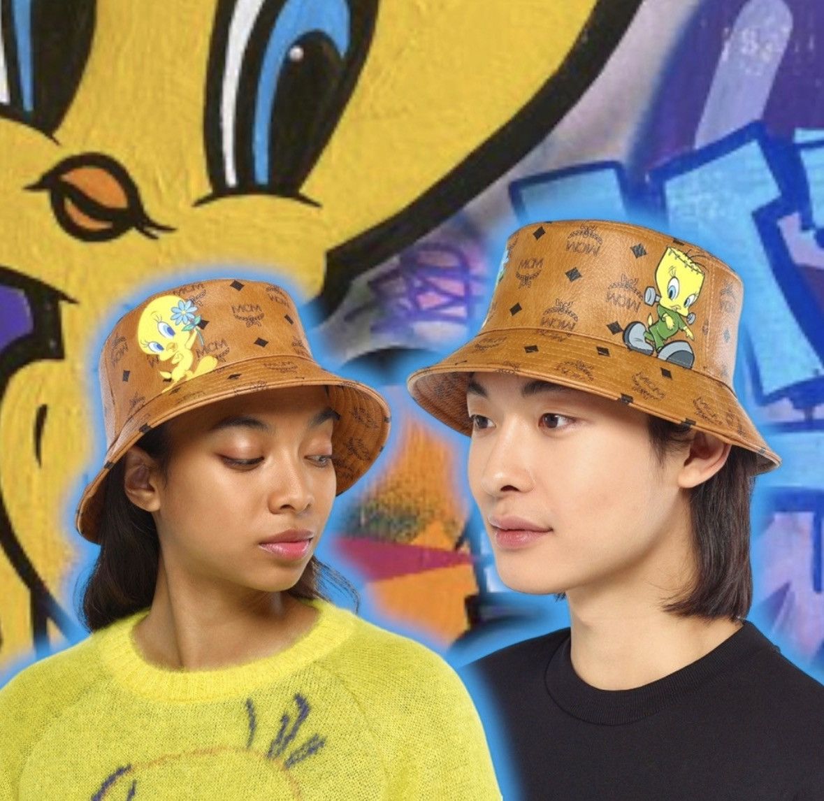 MCM LOoNey TuNeS 🐥x McM BuCKeT HaT 🎩in VieSToS Size ONE SIZE - 1 Thumbnail