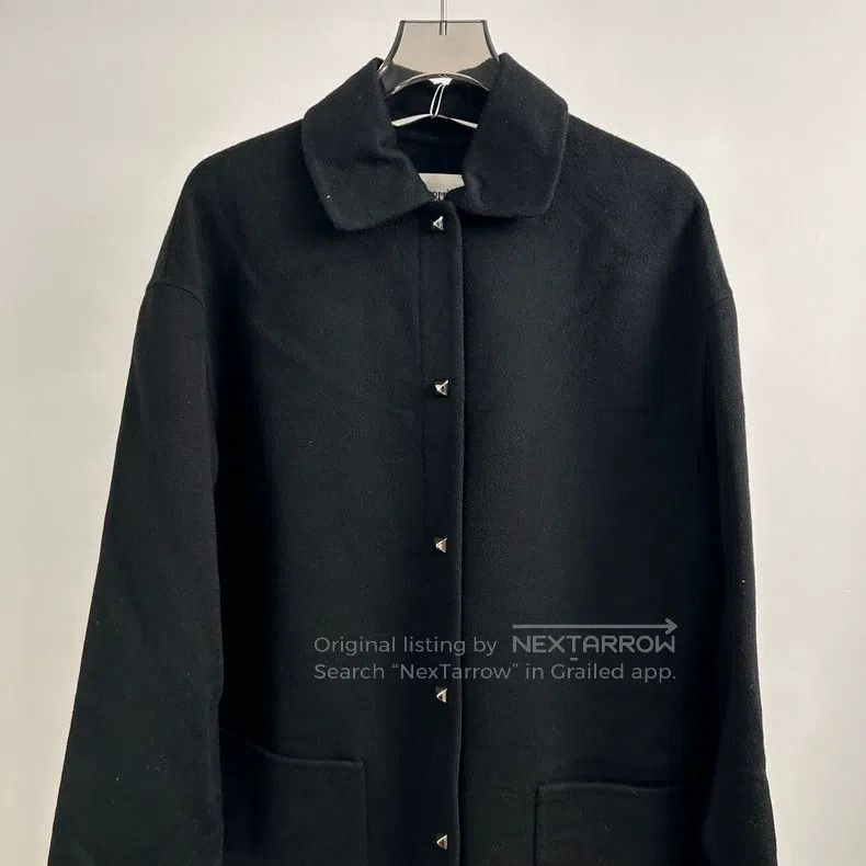 Hermes Hermes Black Lapel Goat Cashmere Overcoat Size XXS / US 00 / IT 34 - 6 Thumbnail