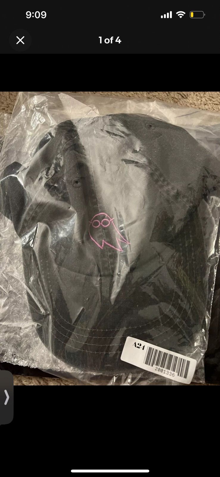 A24 I Saw The TV Glow The Pink Opaque Cap Ghost baseball hat A24 Size ONE SIZE - 1 Thumbnail