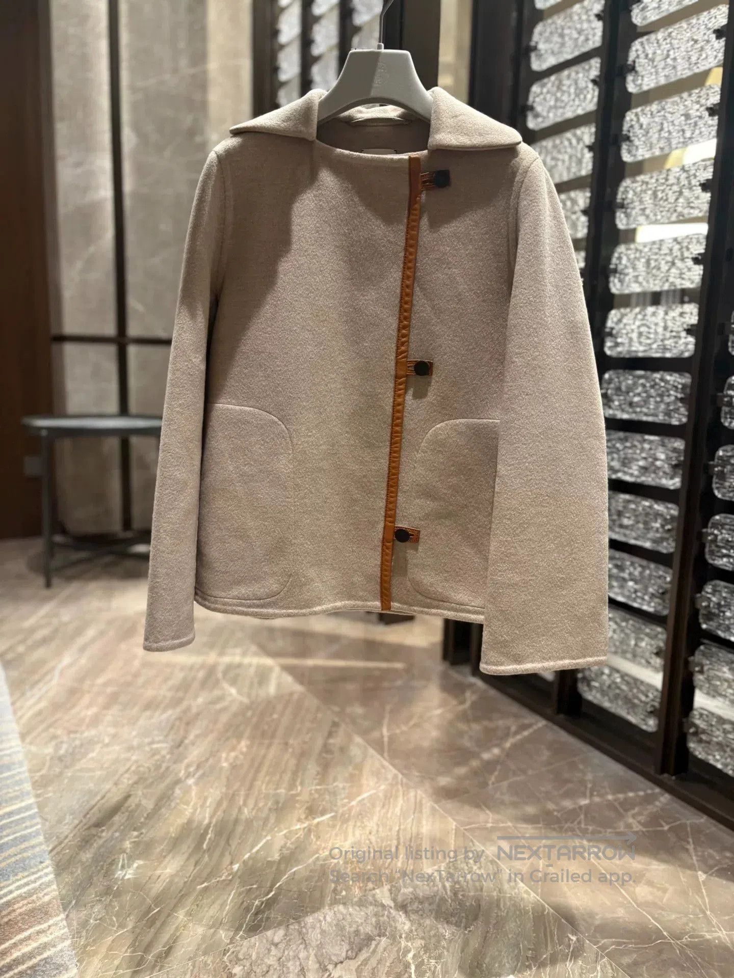Hermes Hermes Beige Cashmere Short Coat. Size US XS / EU 42 / 0 - 1 Thumbnail