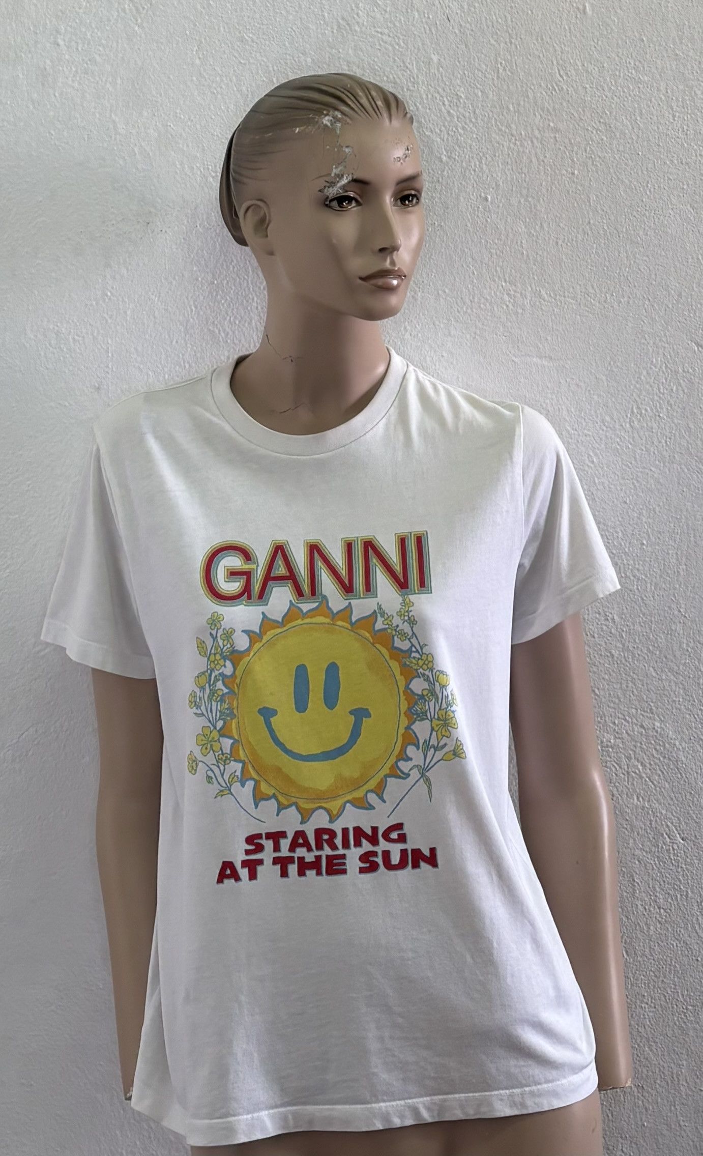 Ganni Ganni Staring At The Sun T-shirt Roz. S Size S / US 4 / IT 40 - 1 Thumbnail
