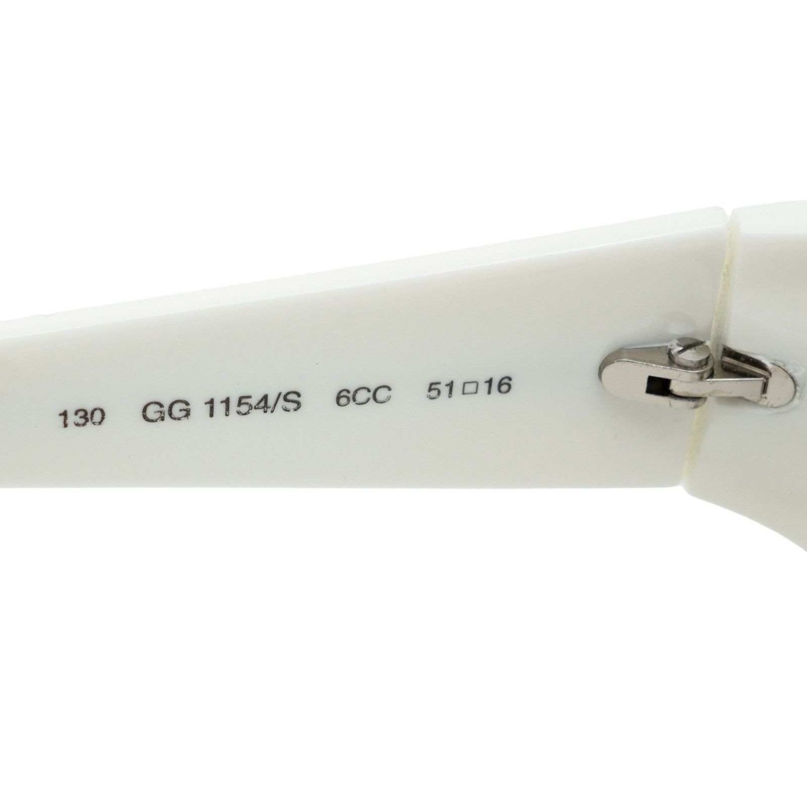 Gucci Vintage Gucci GG 1154 Tom Ford White Rectangular Sunglasses Size ONE SIZE - 5 Thumbnail
